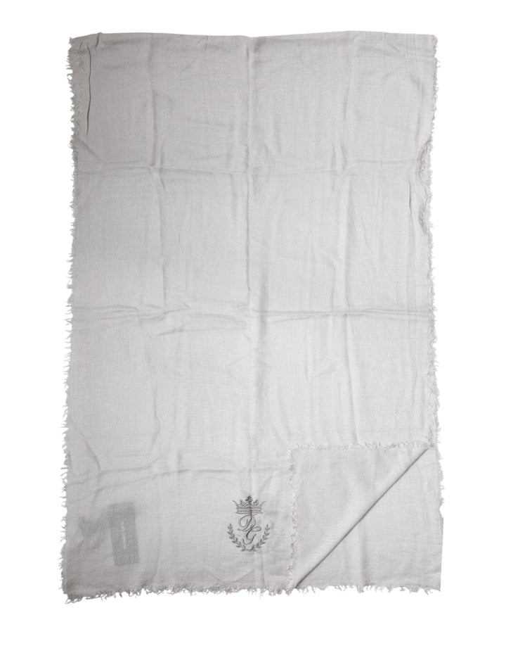 Dolce & Gabbana Gray Cashmere Knit Neck Wrap Shawl Scarf - RIMODA