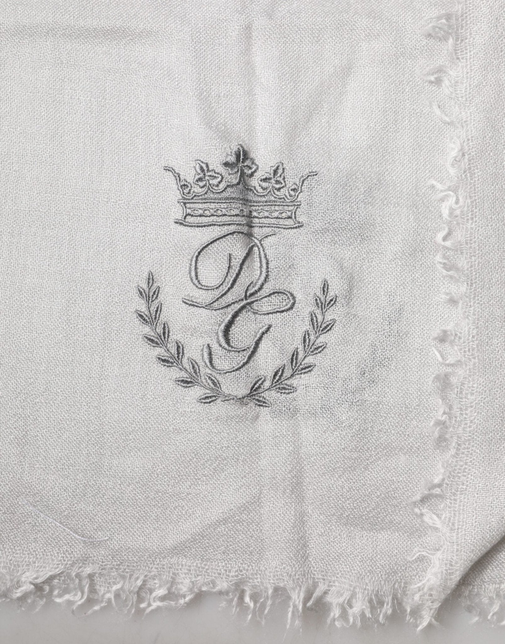 Dolce & Gabbana Gray Cashmere Knit Neck Wrap Shawl Scarf - RIMODA