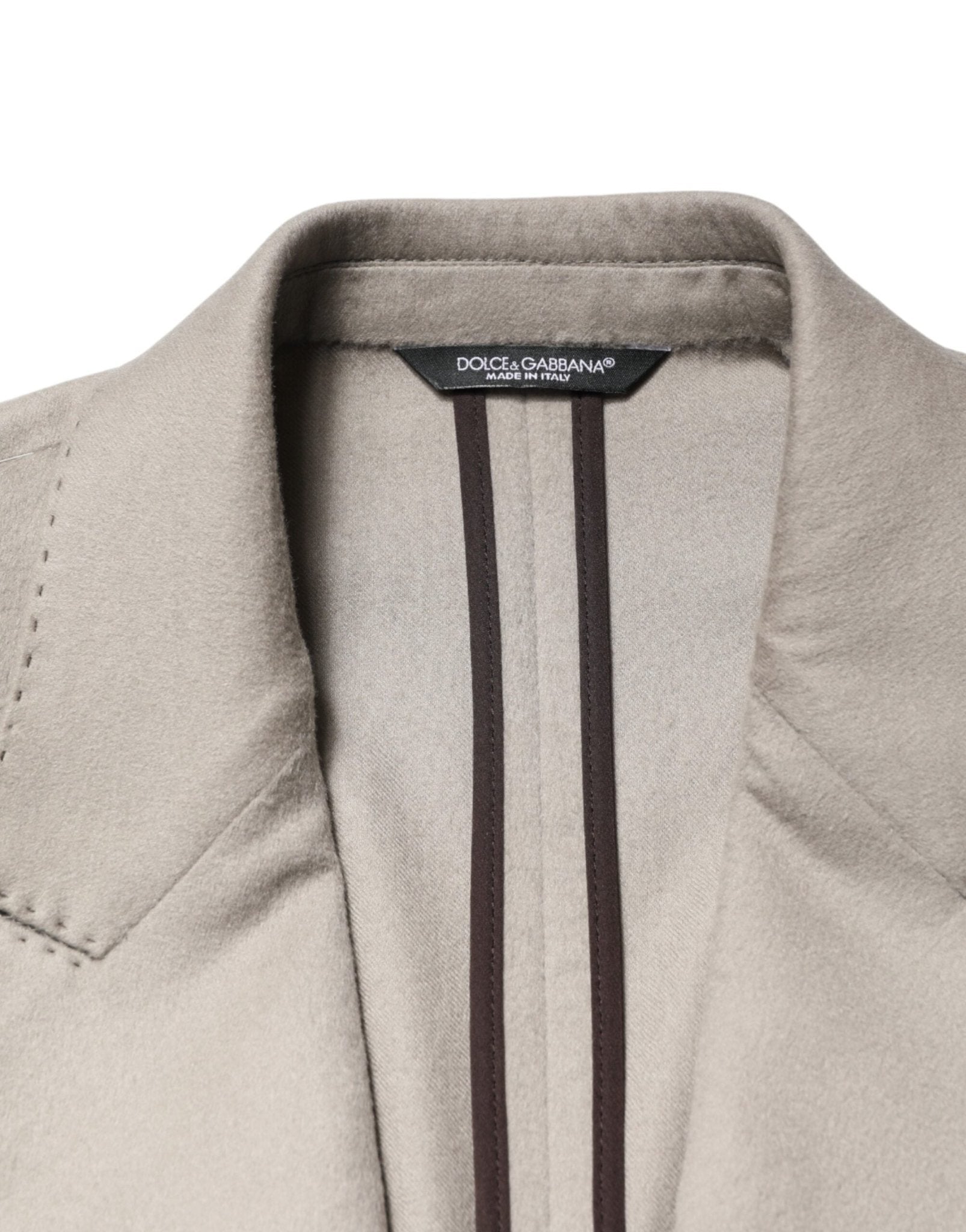 Dolce & Gabbana Gray Cashmere Single Breasted Jacket Blazer - RIMODA