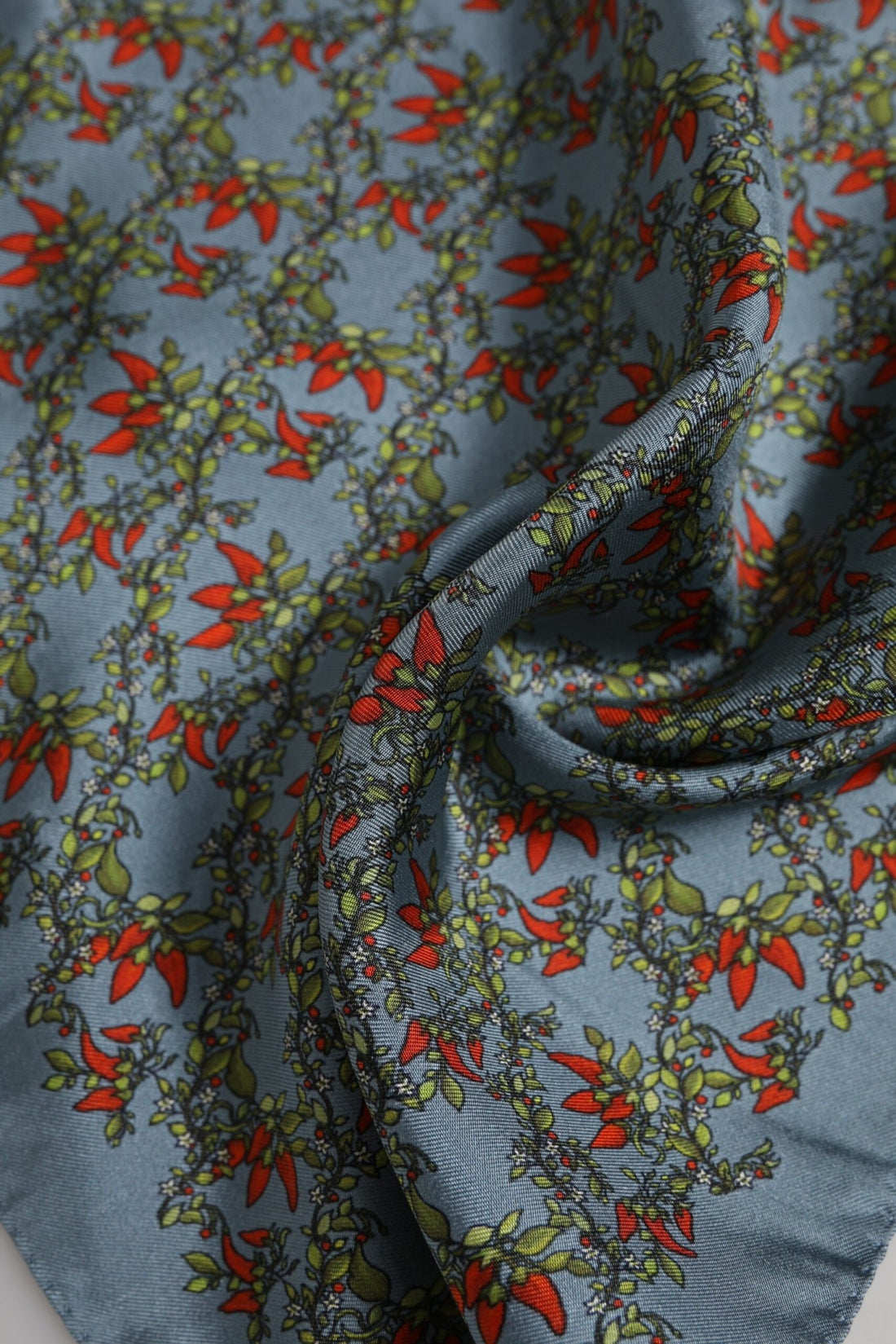 Dolce & Gabbana Gray Chilis Silk Square Men Foulard Scarf - RIMODA