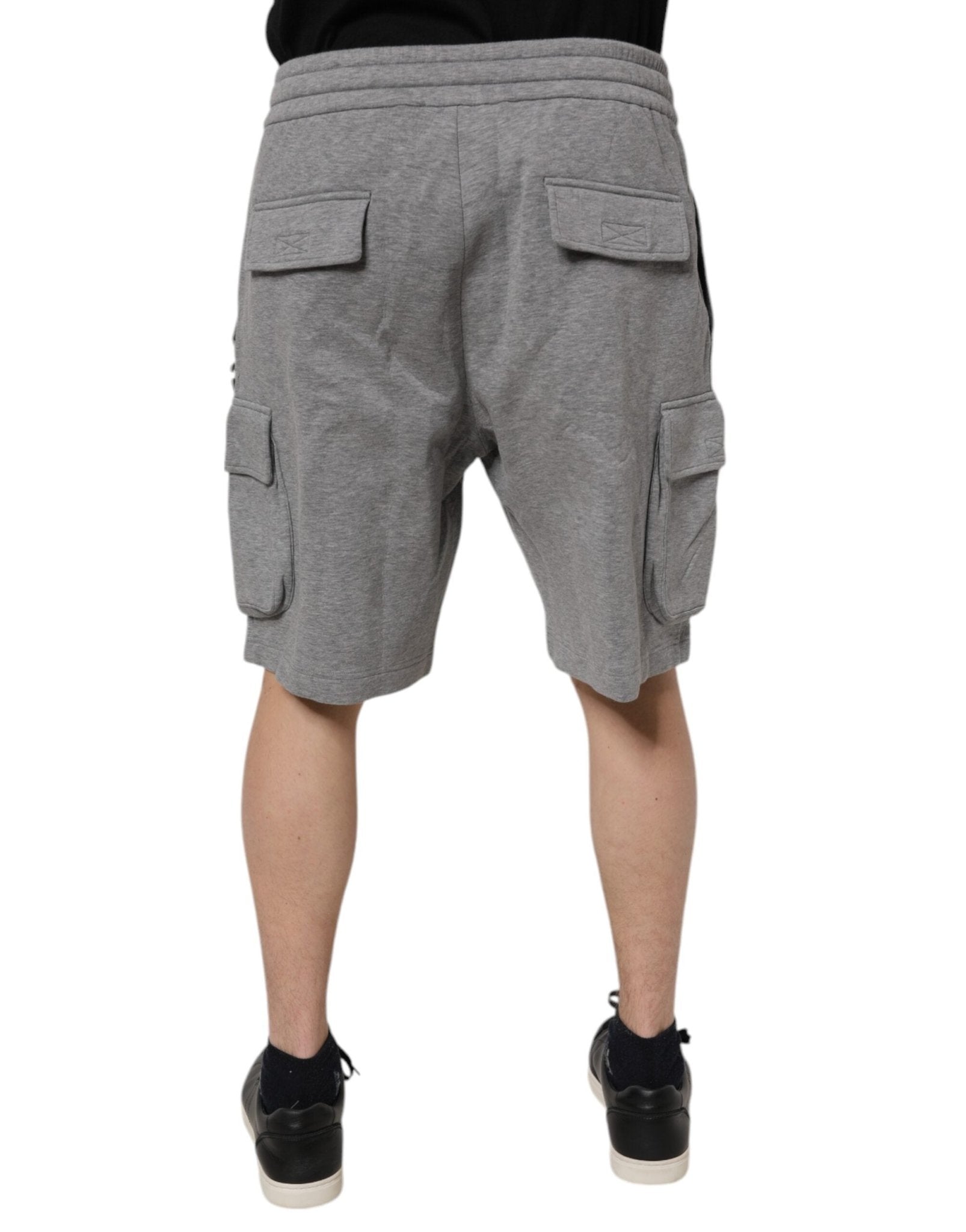 Dolce & Gabbana Gray Cotton Cargo Bermuda Sweatshorts Shorts - RIMODA
