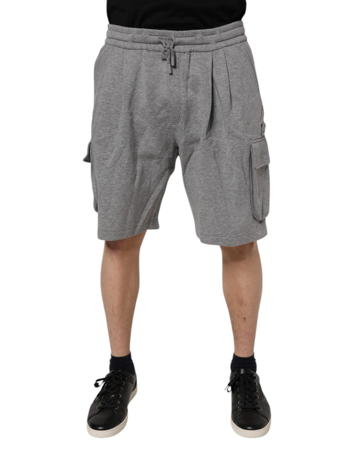 Dolce & Gabbana Gray Cotton Cargo Bermuda Sweatshorts Shorts - RIMODA
