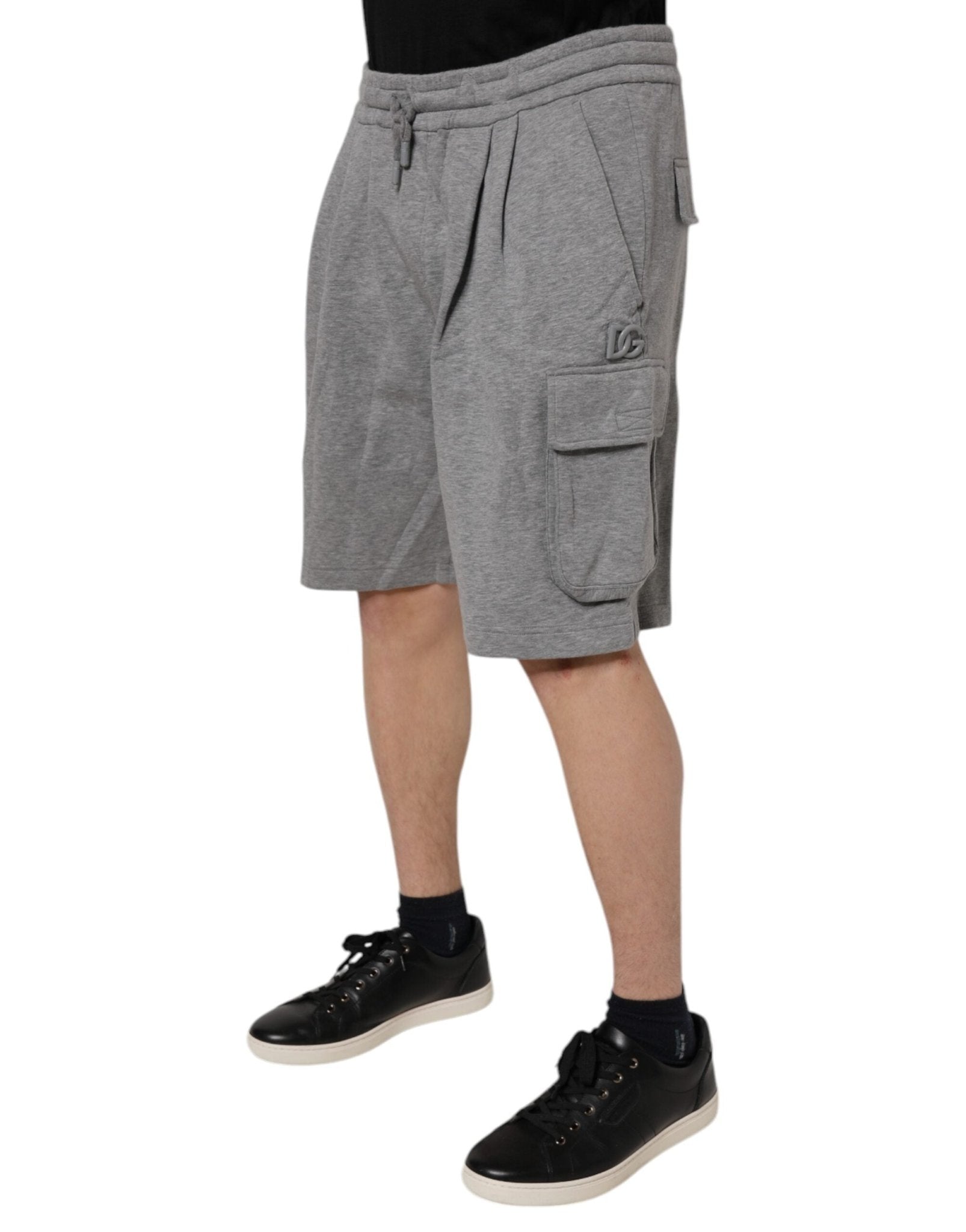Dolce & Gabbana Gray Cotton Cargo Bermuda Sweatshorts Shorts - RIMODA