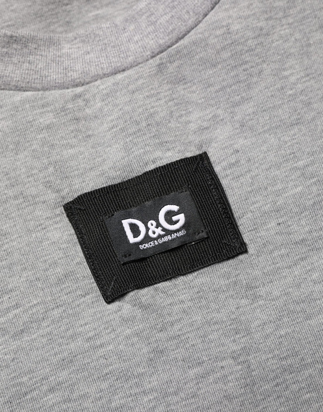 Dolce & Gabbana Gray Cotton Logo Appliqué CrewNeck T-shirt - RIMODA