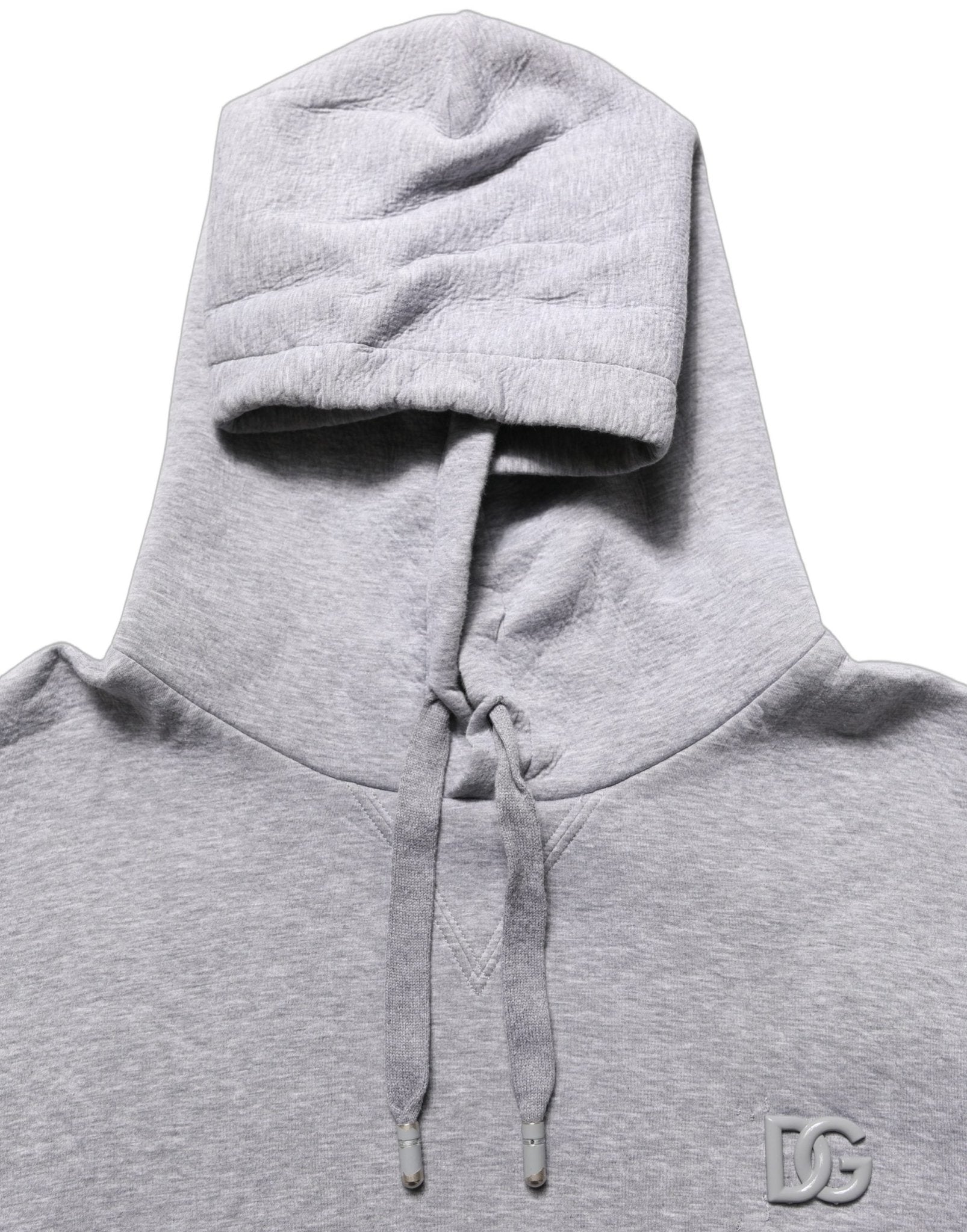 Dolce & Gabbana Gray Cotton Logo Hooded Sweatshirt Sweater - RIMODA