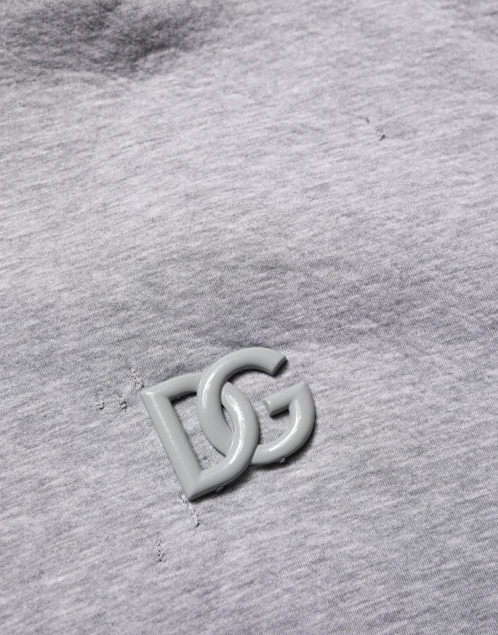 Dolce & Gabbana Gray Cotton Logo Hooded Sweatshirt Sweater - RIMODA