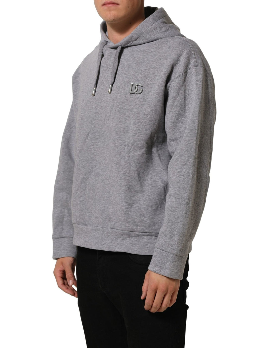 Dolce & Gabbana Gray Cotton Logo Hooded Sweatshirt Sweater - RIMODA