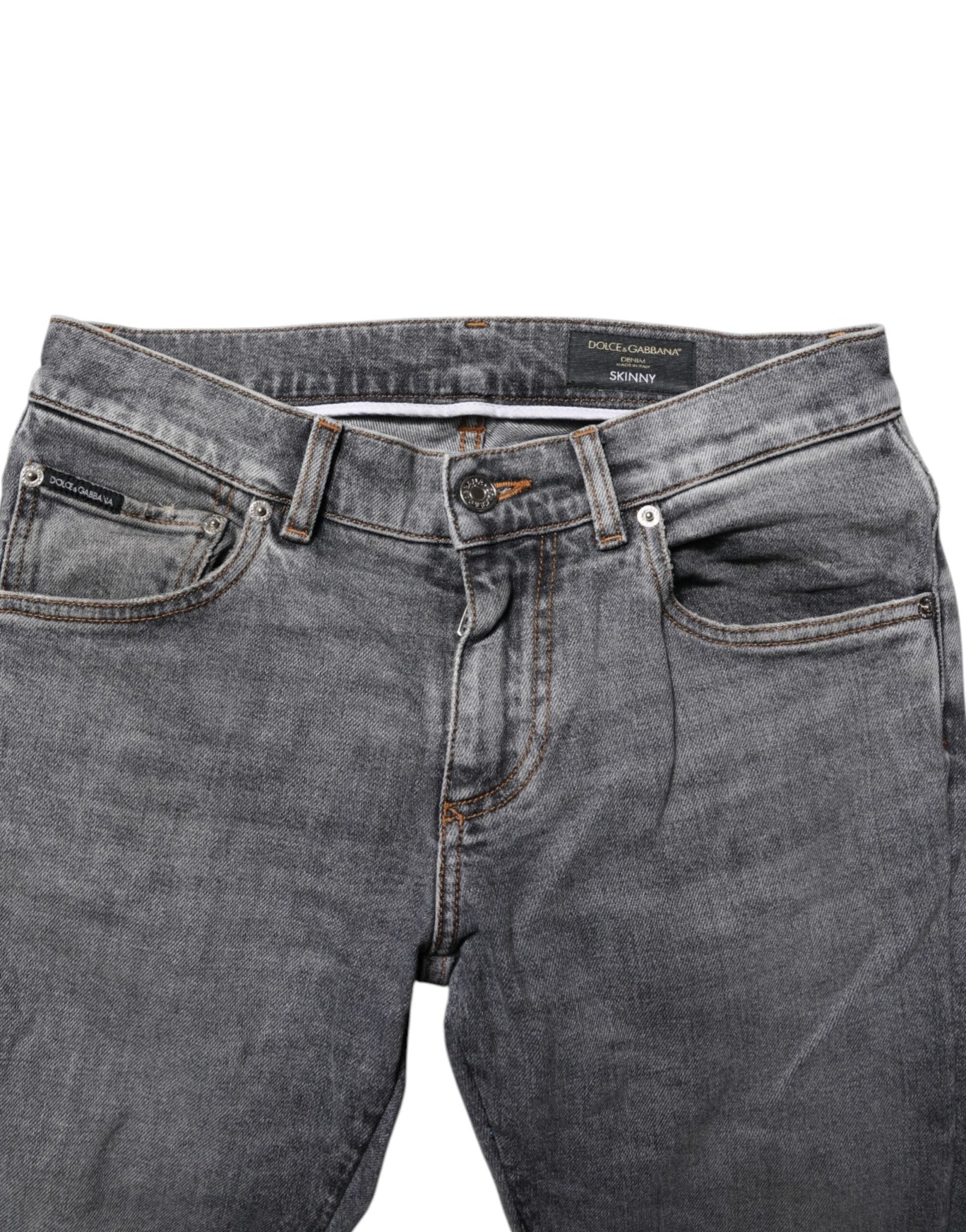 Dolce & Gabbana Gray Cotton Skinny Denim Trouser Jeans - RIMODA