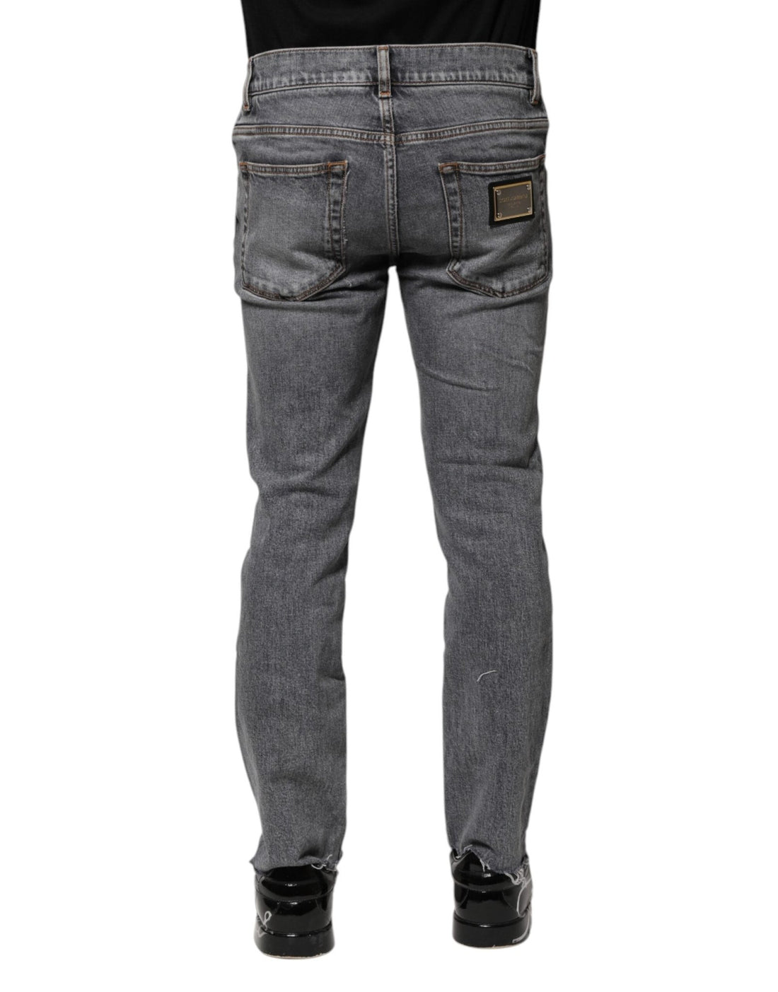 Dolce & Gabbana Gray Cotton Skinny Men Denim Jeans - RIMODA