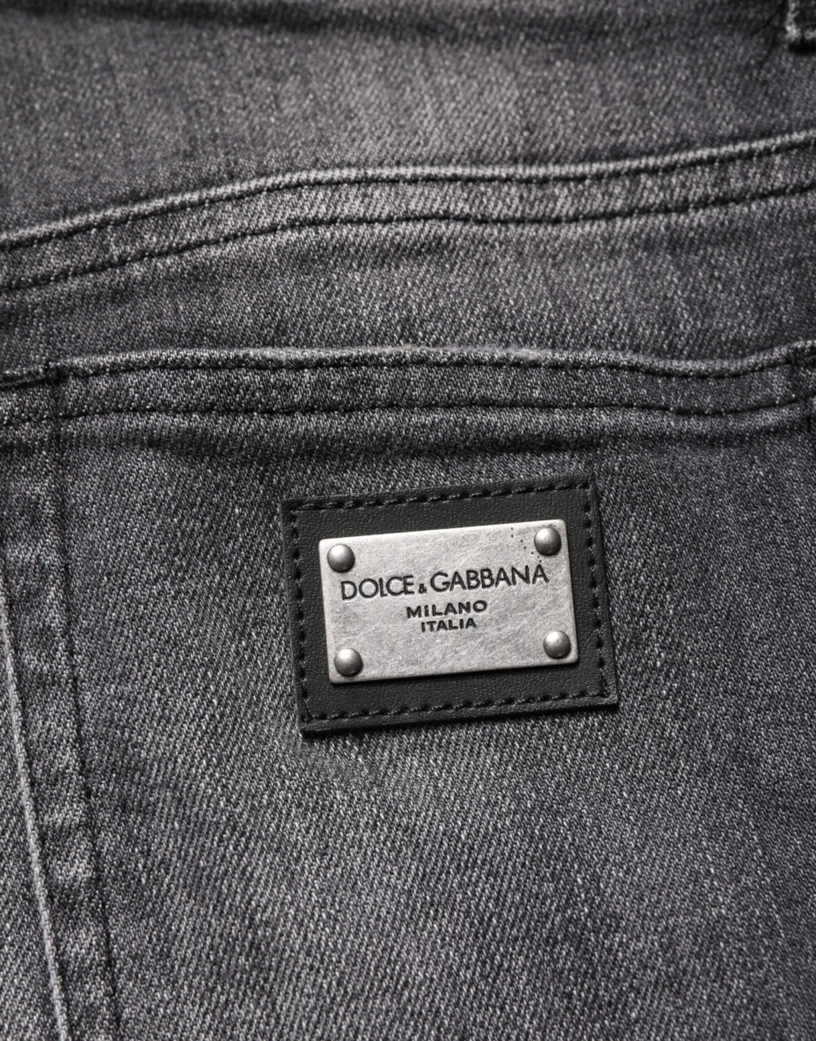 Dolce & Gabbana Gray High Waist Cotton Skinny Denim Jeans - RIMODA