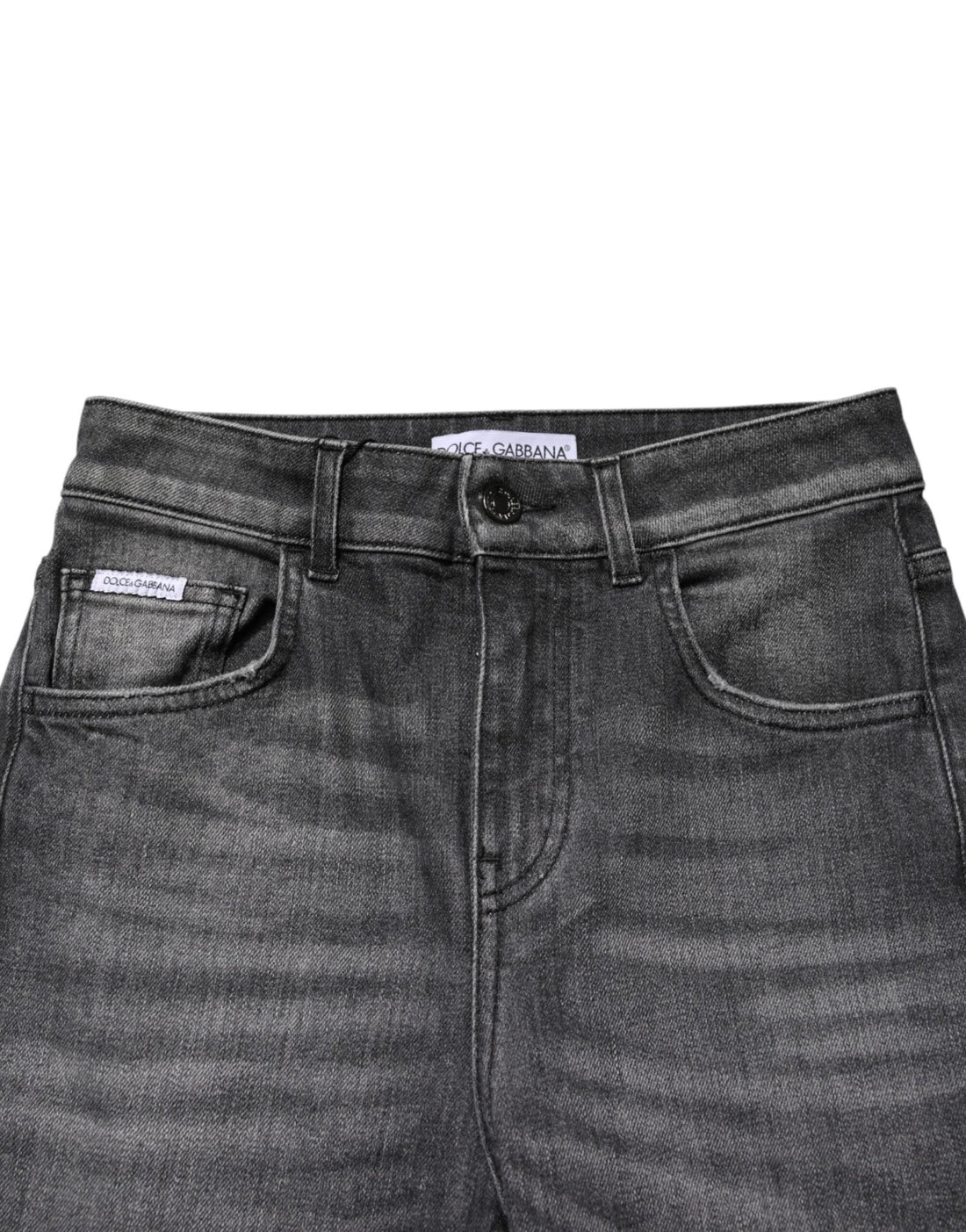 Dolce & Gabbana Gray High Waist Cotton Skinny Denim Jeans - RIMODA