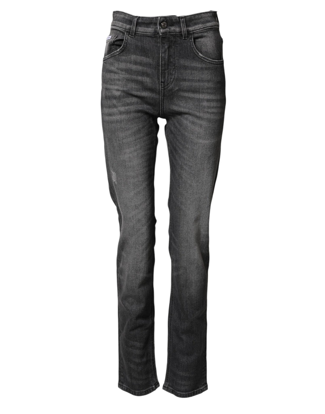 Dolce & Gabbana Gray High Waist Cotton Skinny Denim Jeans - RIMODA