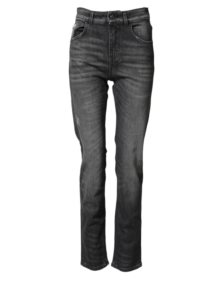 Dolce & Gabbana Gray High Waist Cotton Skinny Denim Jeans - RIMODA