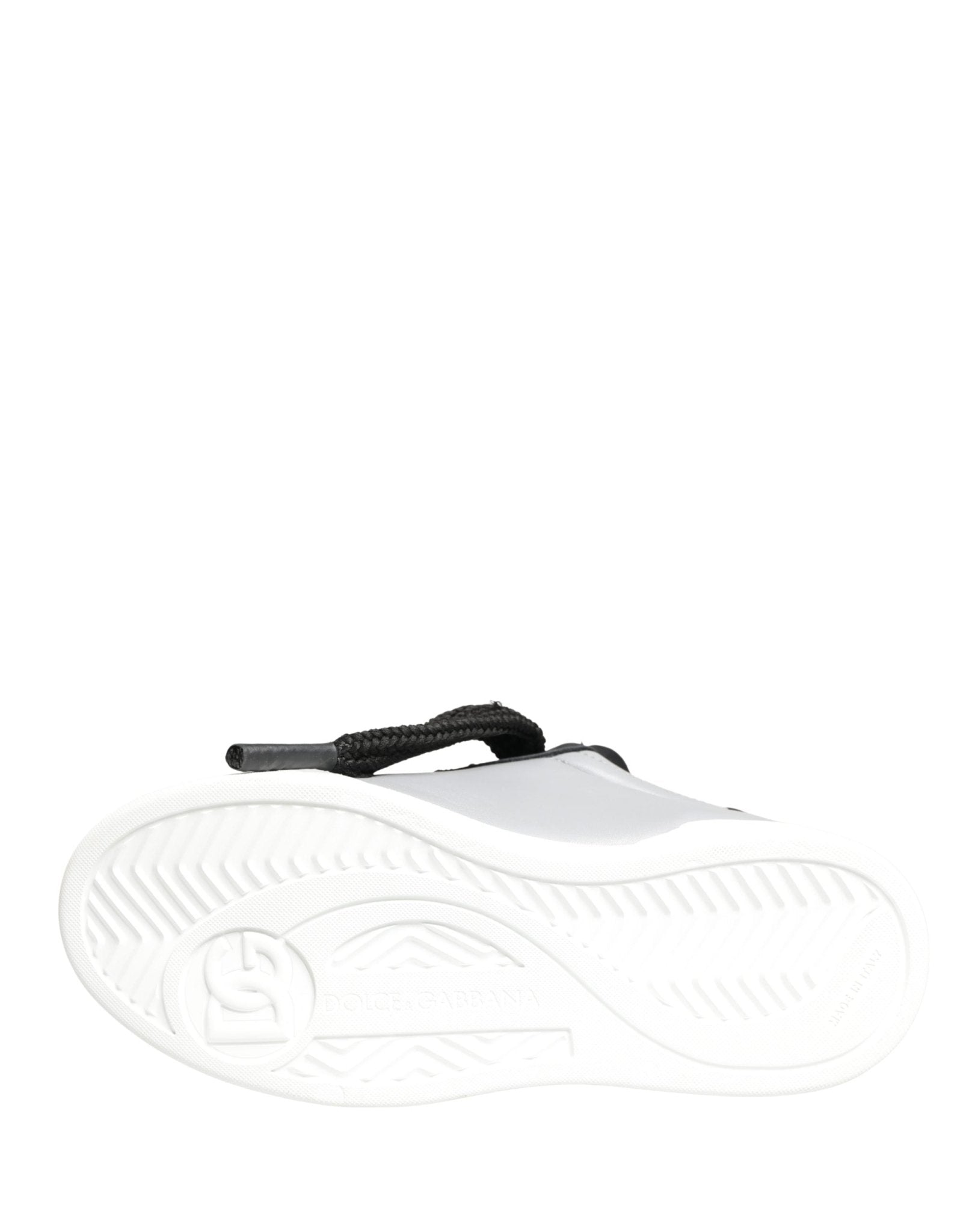 Dolce & Gabbana Gray Leather Low Top Lace Up Sneakers Shoes - RIMODA