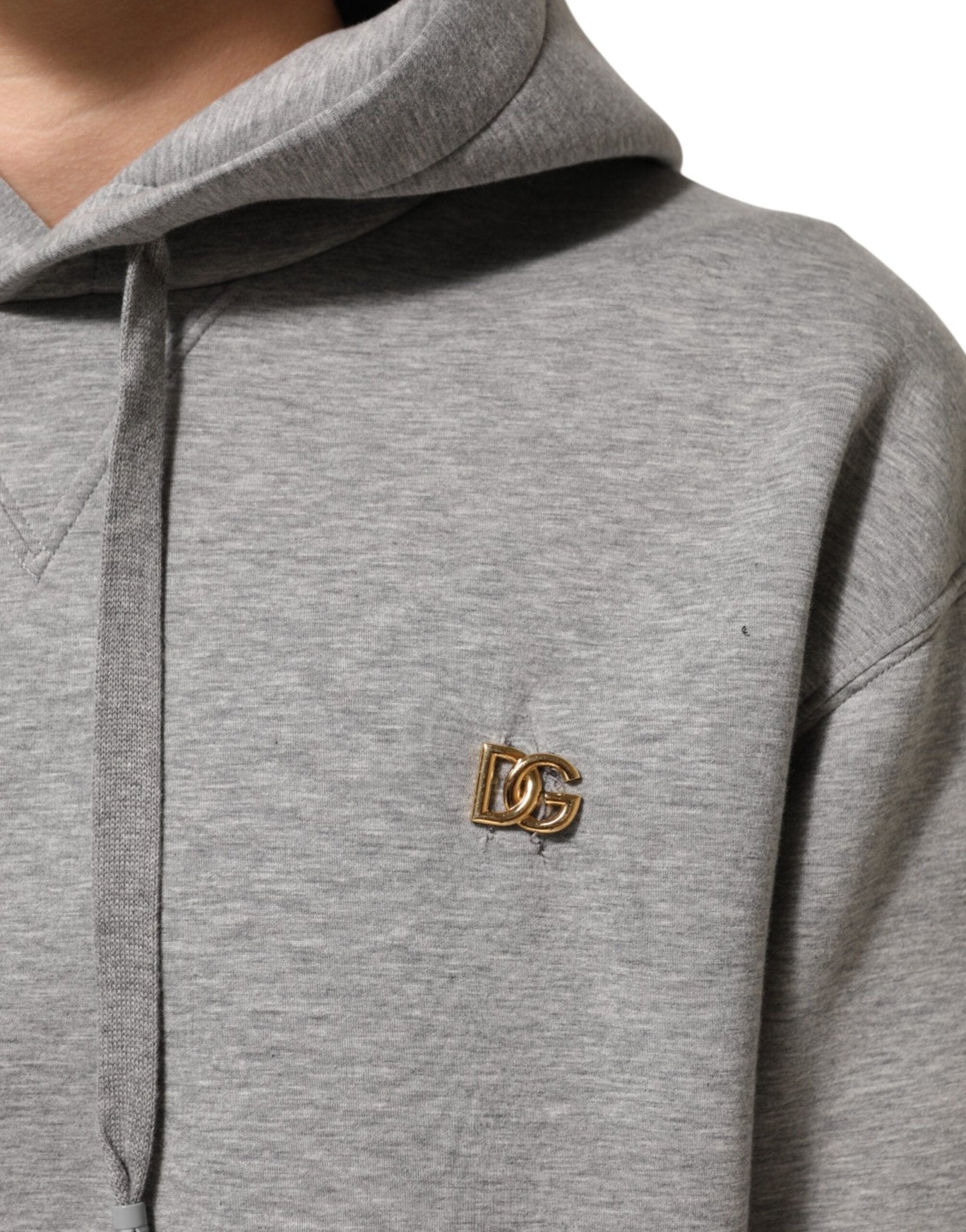 Dolce & Gabbana Gray Logo Cotton Hooded Sweatshirt Sweater - RIMODA