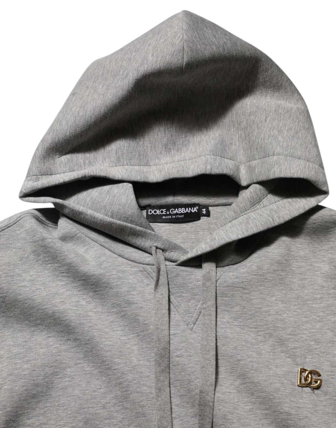 Dolce & Gabbana Gray Logo Cotton Hooded Sweatshirt Sweater - RIMODA