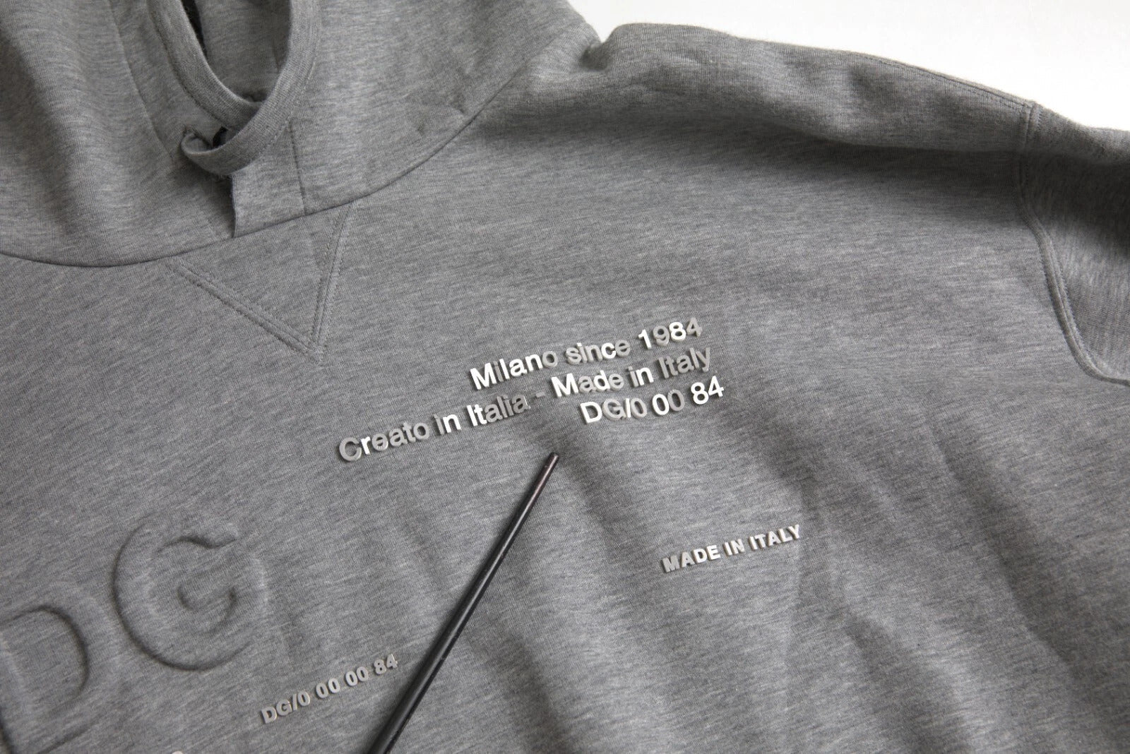 Dolce & Gabbana Gray Logo Cotton Hooded Sweatshirt Sweater - RIMODA