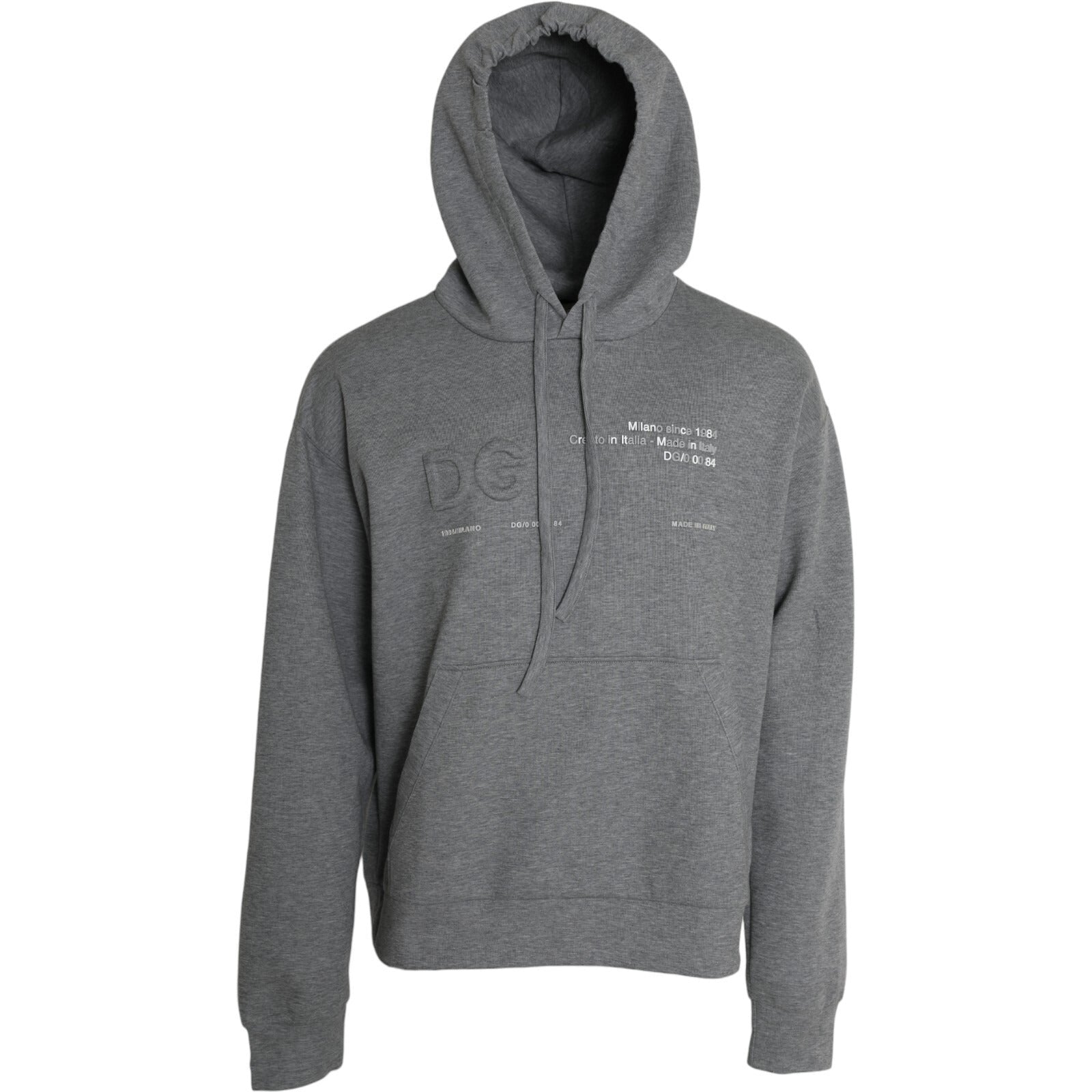 Dolce & Gabbana Gray Logo Cotton Hooded Sweatshirt Sweater - RIMODA