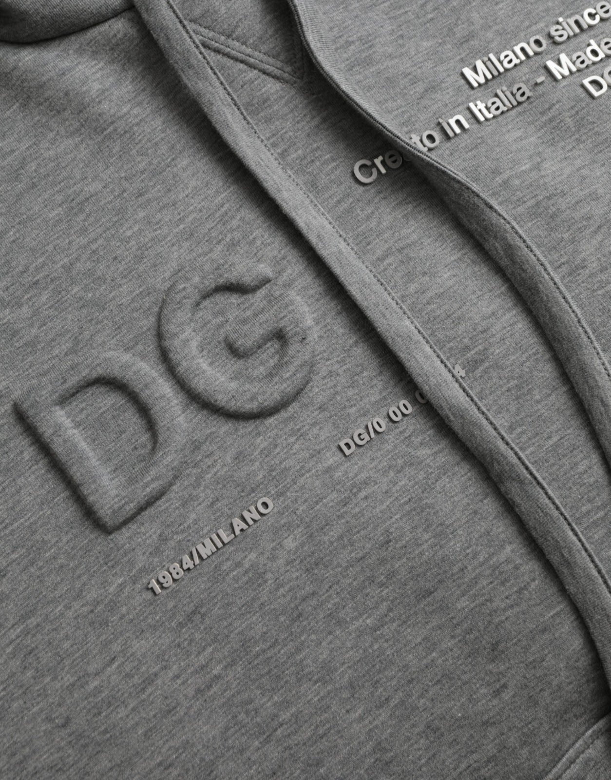 Dolce & Gabbana Gray Logo Cotton Hooded Sweatshirt Sweater - RIMODA