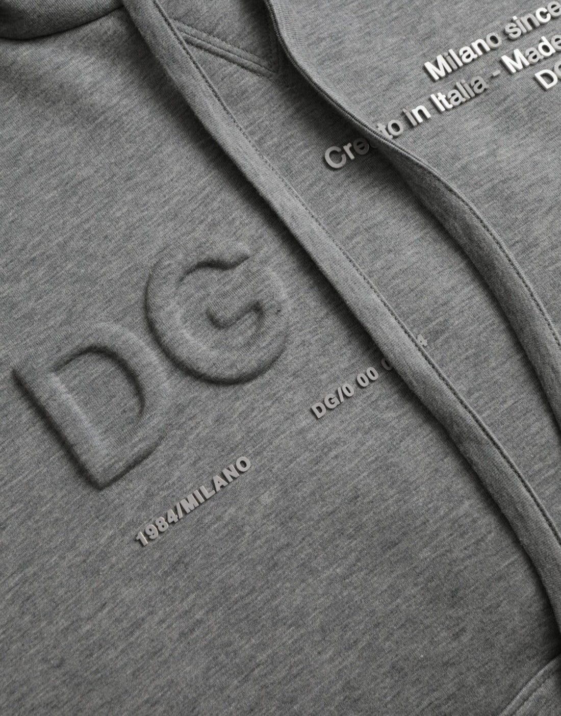 Dolce & Gabbana Gray Logo Cotton Hooded Sweatshirt Sweater - RIMODA