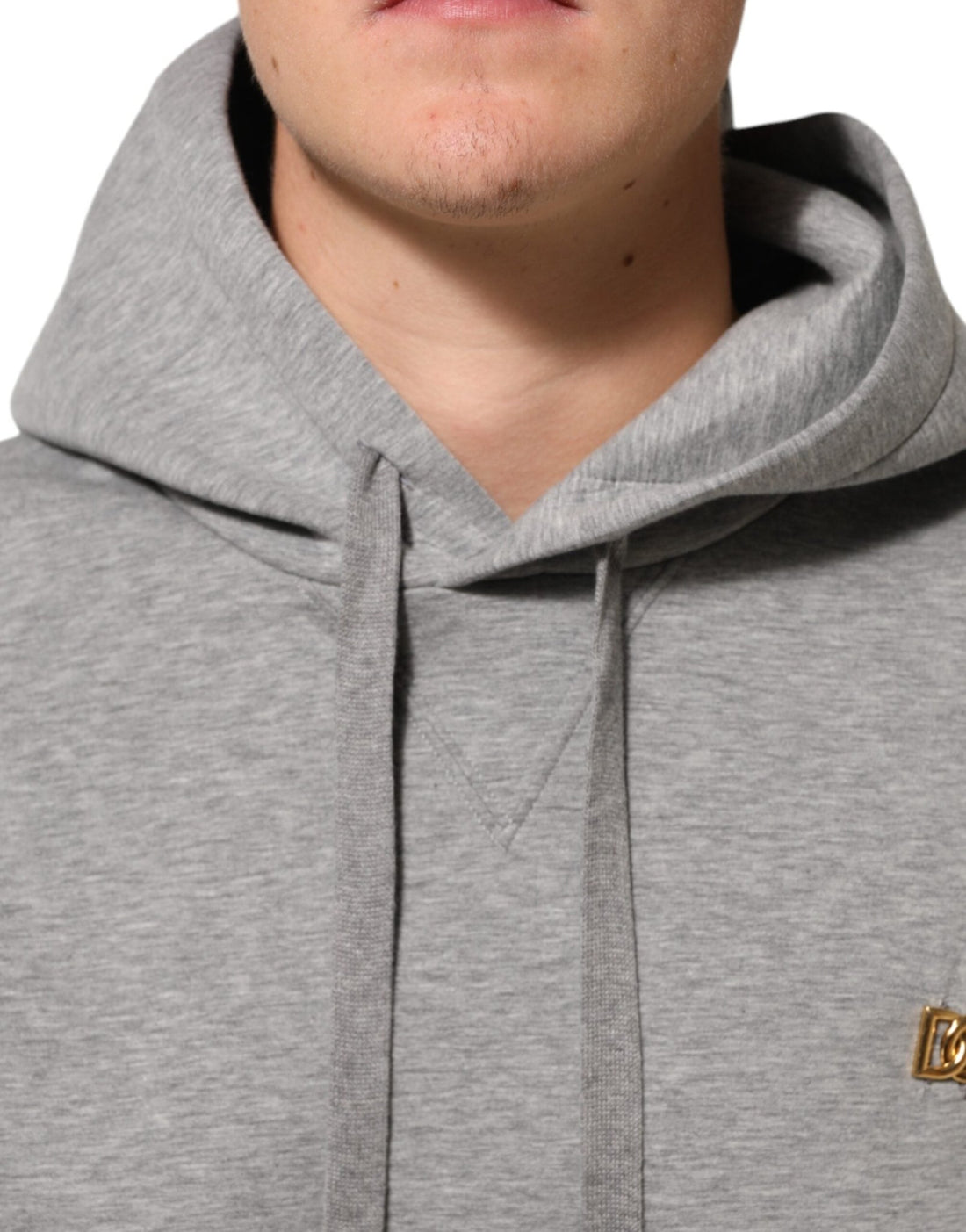 Dolce & Gabbana Gray Logo Cotton Hooded Sweatshirt Sweater - RIMODA