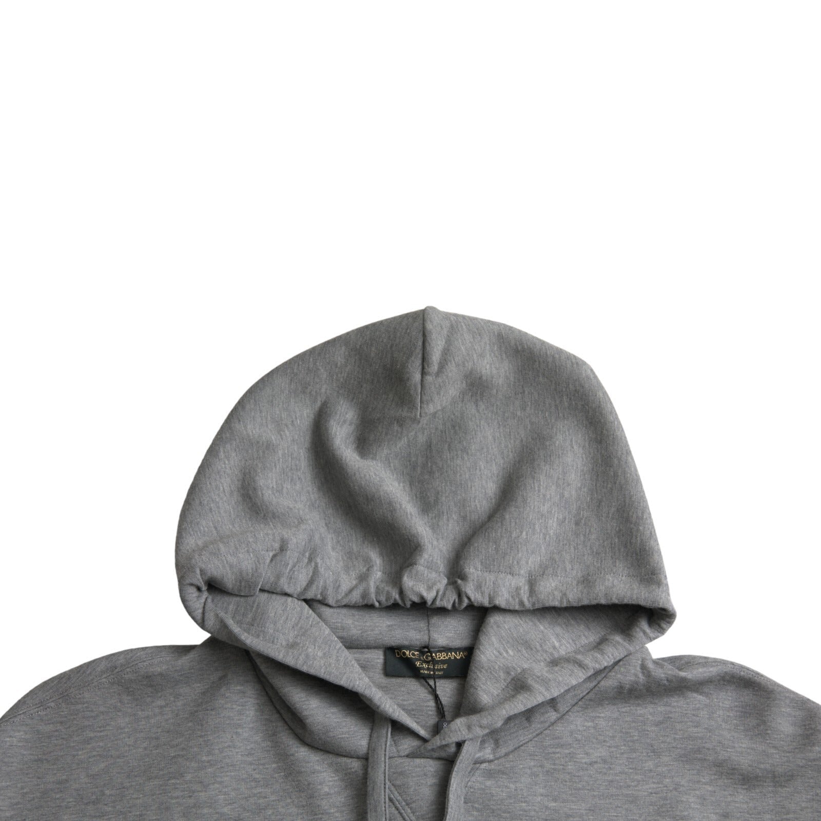 Dolce & Gabbana Gray Logo Cotton Hooded Sweatshirt Sweater - RIMODA