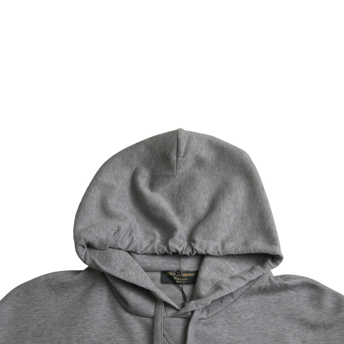 Dolce & Gabbana Gray Logo Cotton Hooded Sweatshirt Sweater - RIMODA