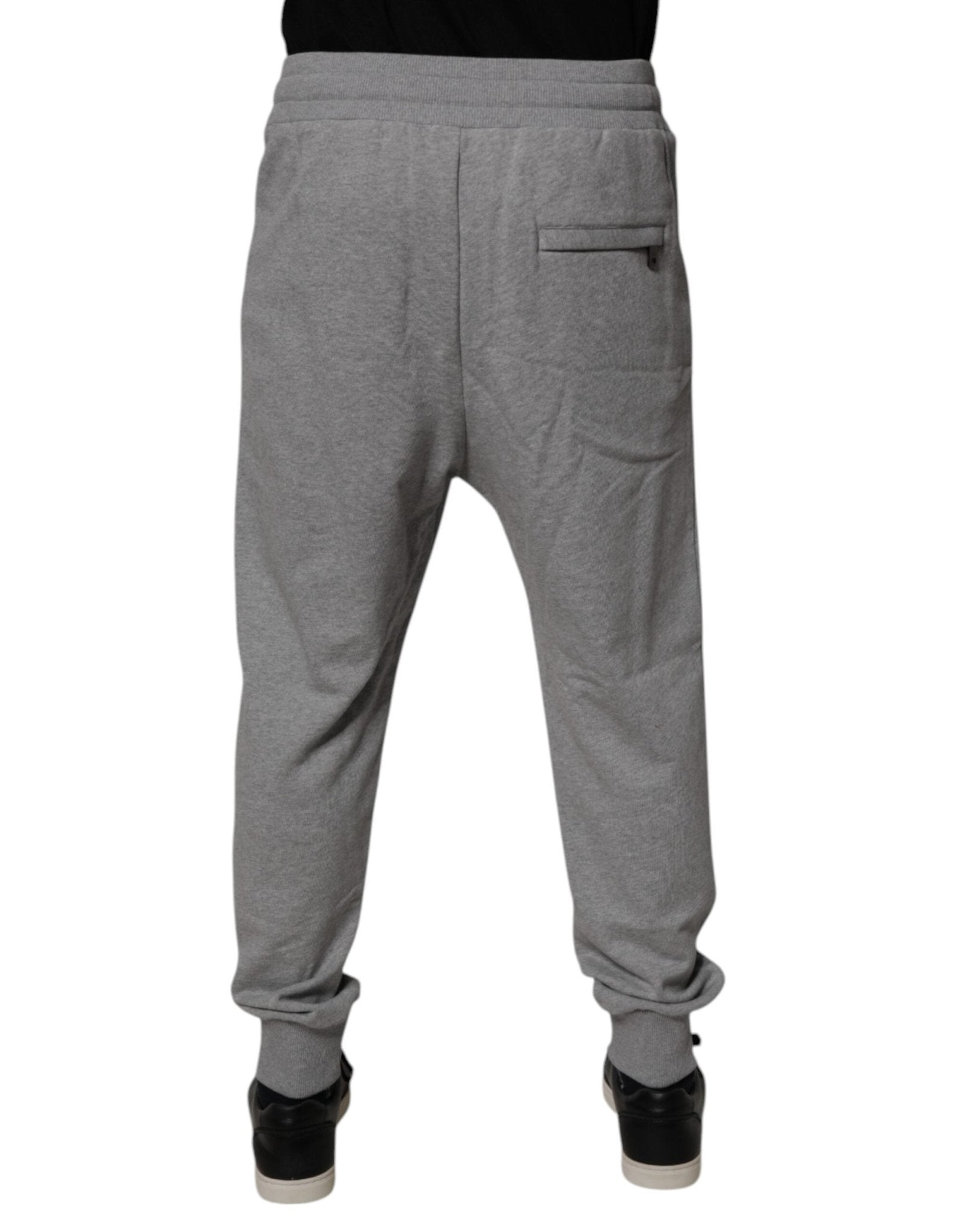 Dolce & Gabbana Gray Logo Cotton Men Jogger Sweatpants Pants - RIMODA