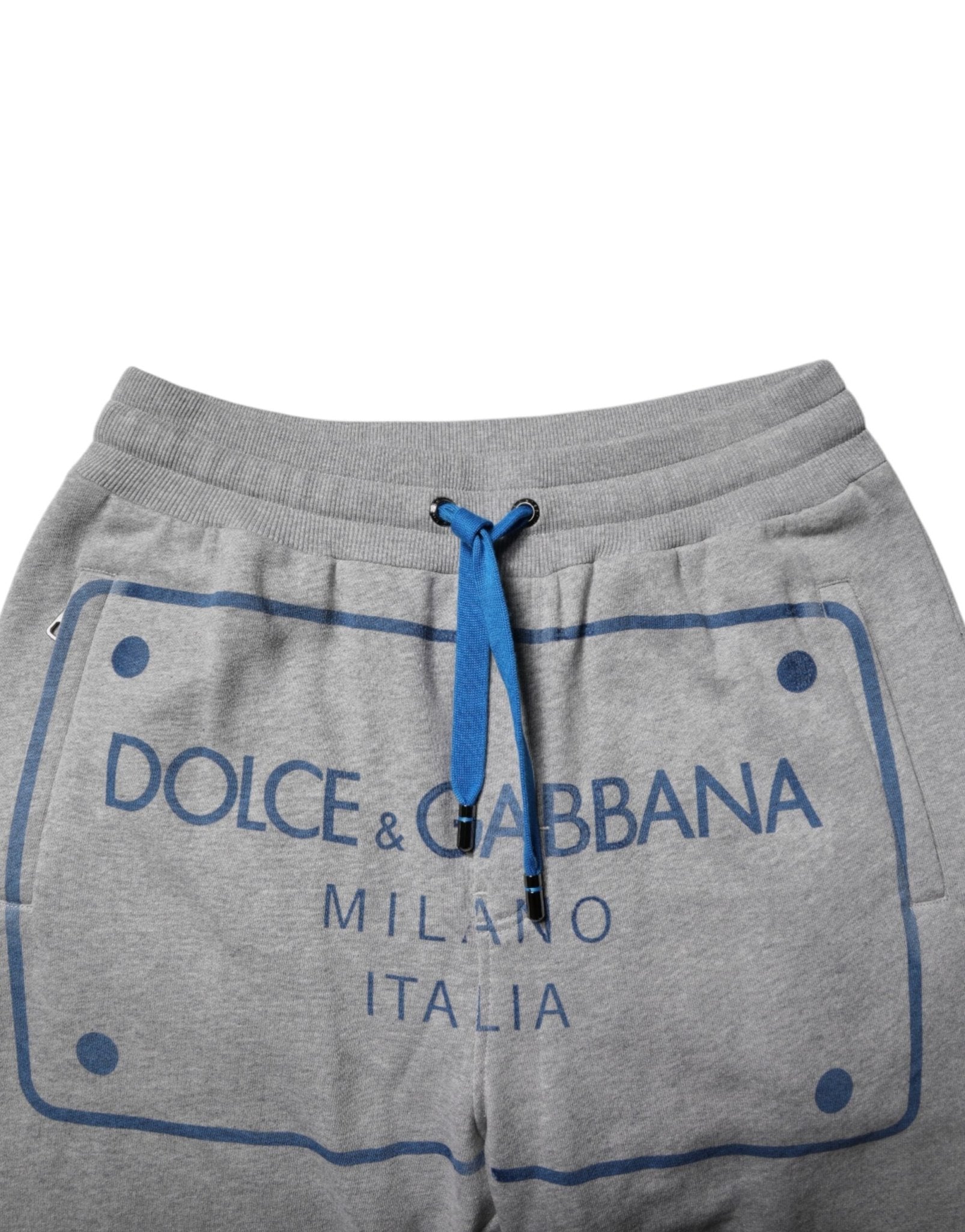 Dolce & Gabbana Gray Logo Cotton Men Jogger Sweatpants Pants - RIMODA