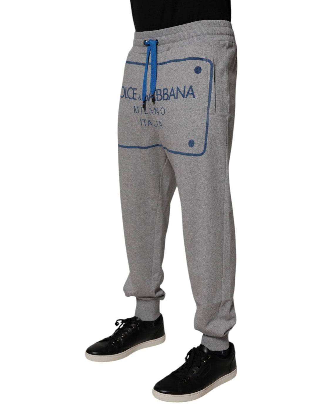 Dolce & Gabbana Gray Logo Cotton Men Jogger Sweatpants Pants - RIMODA