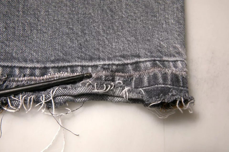 Dolce & Gabbana Gray Logo Cotton Stretch Skinny Denim Jeans - RIMODA