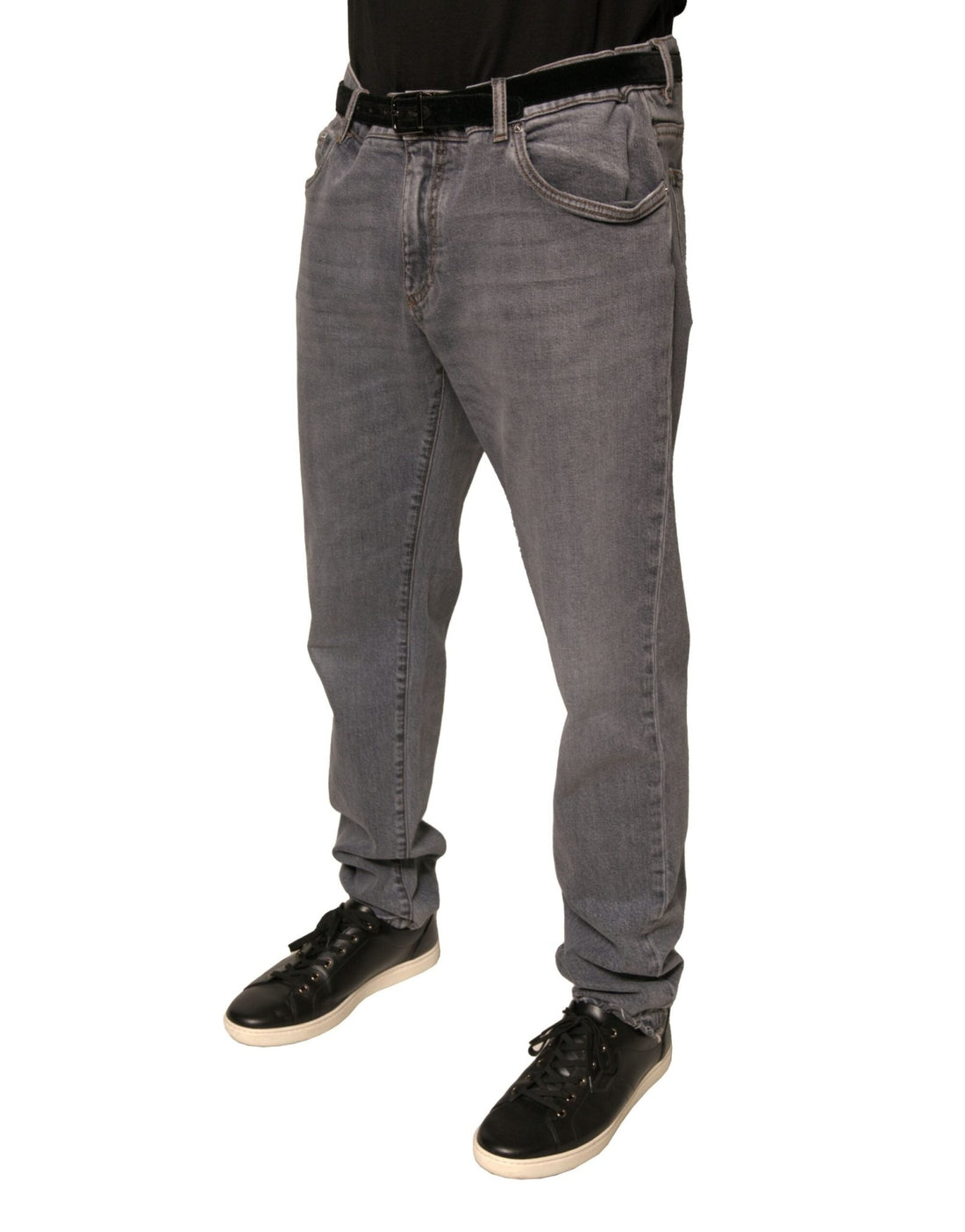 Dolce & Gabbana Gray Logo Cotton Stretch Skinny Denim Jeans - RIMODA
