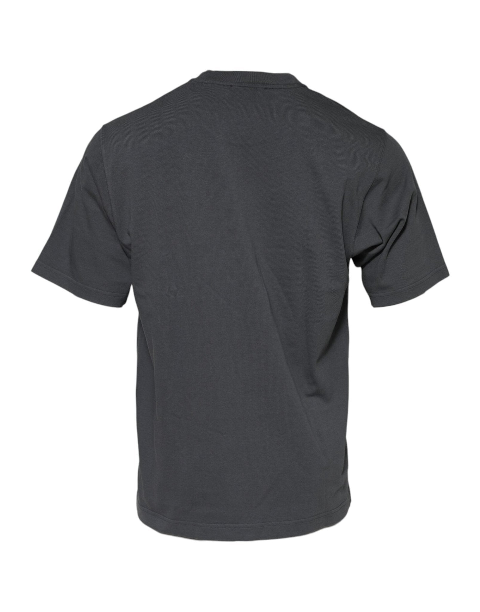 Dolce & Gabbana Gray Logo Graphic Cotton Crew Neck T-shirt - RIMODA