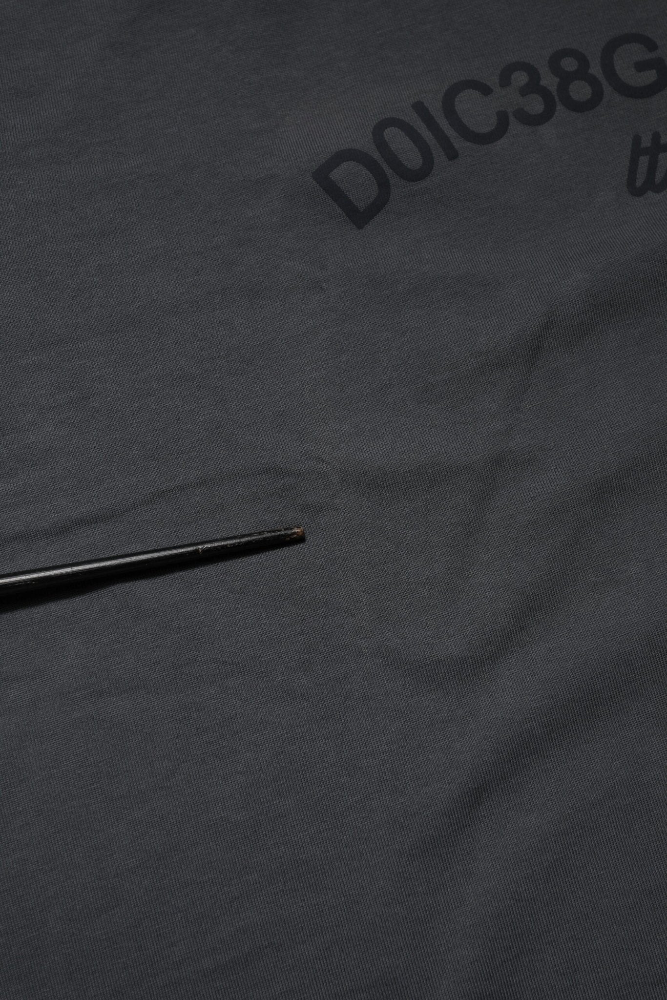 Dolce & Gabbana Gray Logo Graphic Cotton Crew Neck T-shirt - RIMODA
