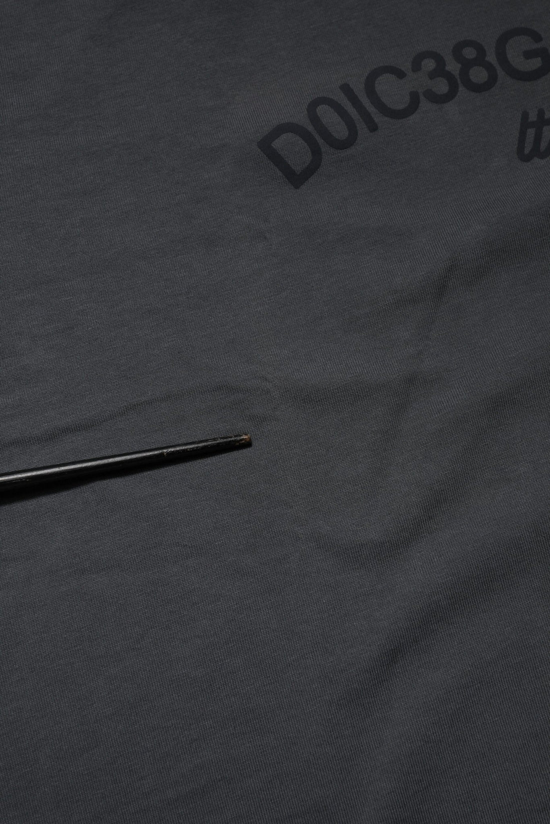 Dolce & Gabbana Gray Logo Graphic Cotton Crew Neck T-shirt - RIMODA