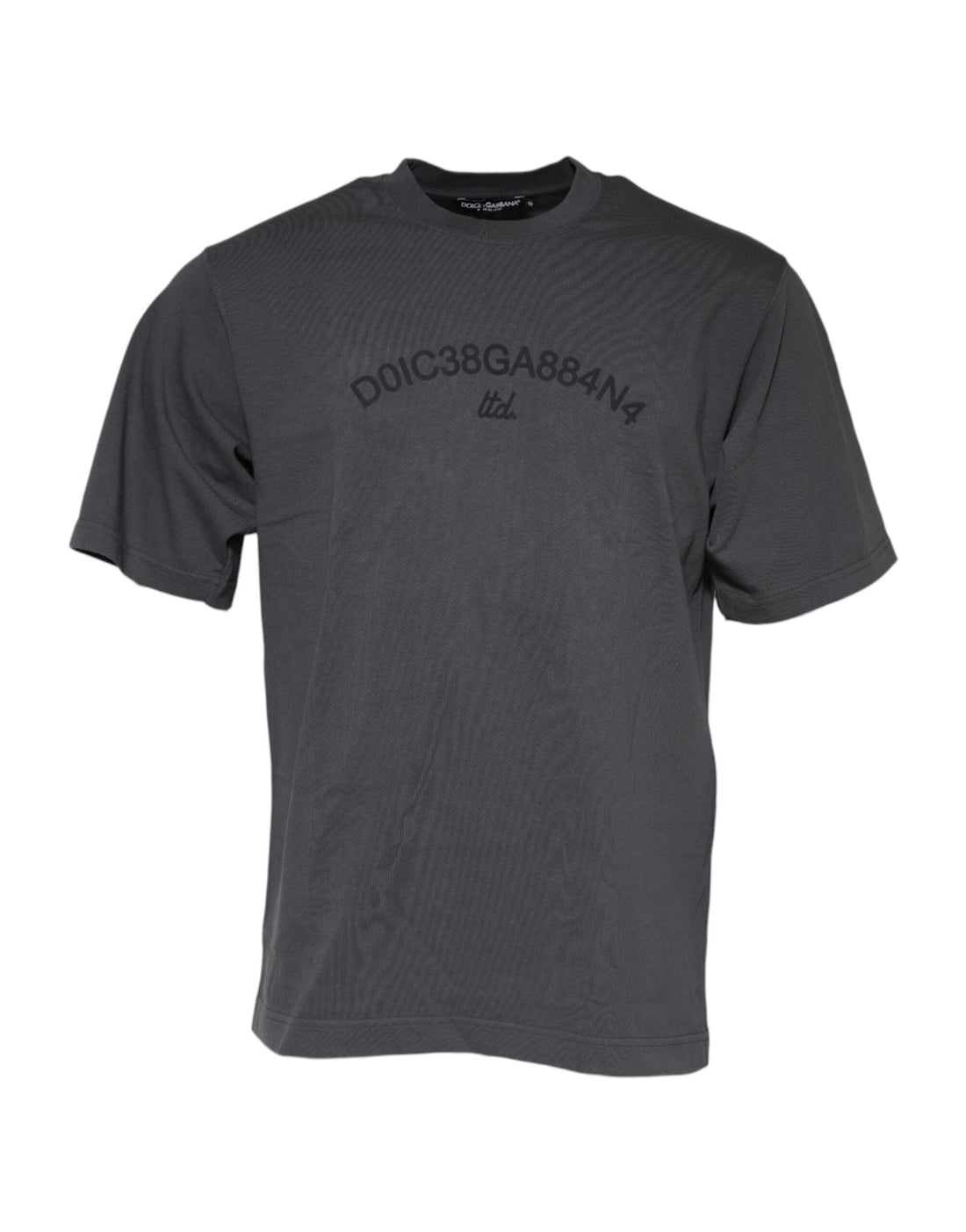 Dolce & Gabbana Gray Logo Graphic Cotton Crew Neck T-shirt - RIMODA