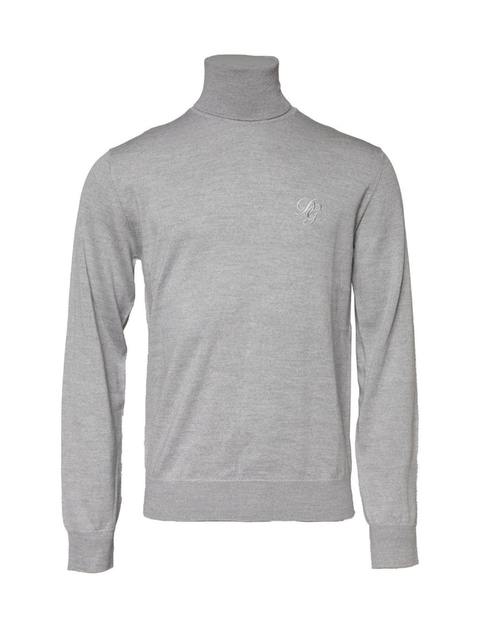 Dolce & Gabbana Gray Long Sleeve Turtleneck Pullover Sweater - RIMODA