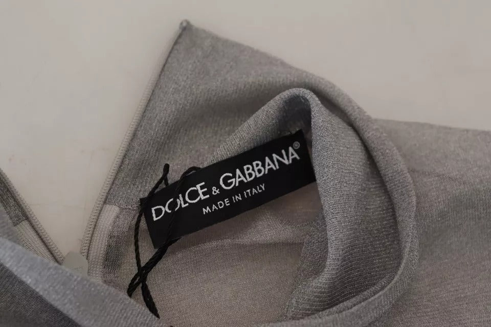 Dolce & Gabbana Gray See Through Turtleneck Pullover Sweater - RIMODA