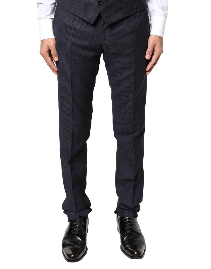 Dolce & Gabbana Gray Wool Formal Dress Men Trousers Pants - RIMODA