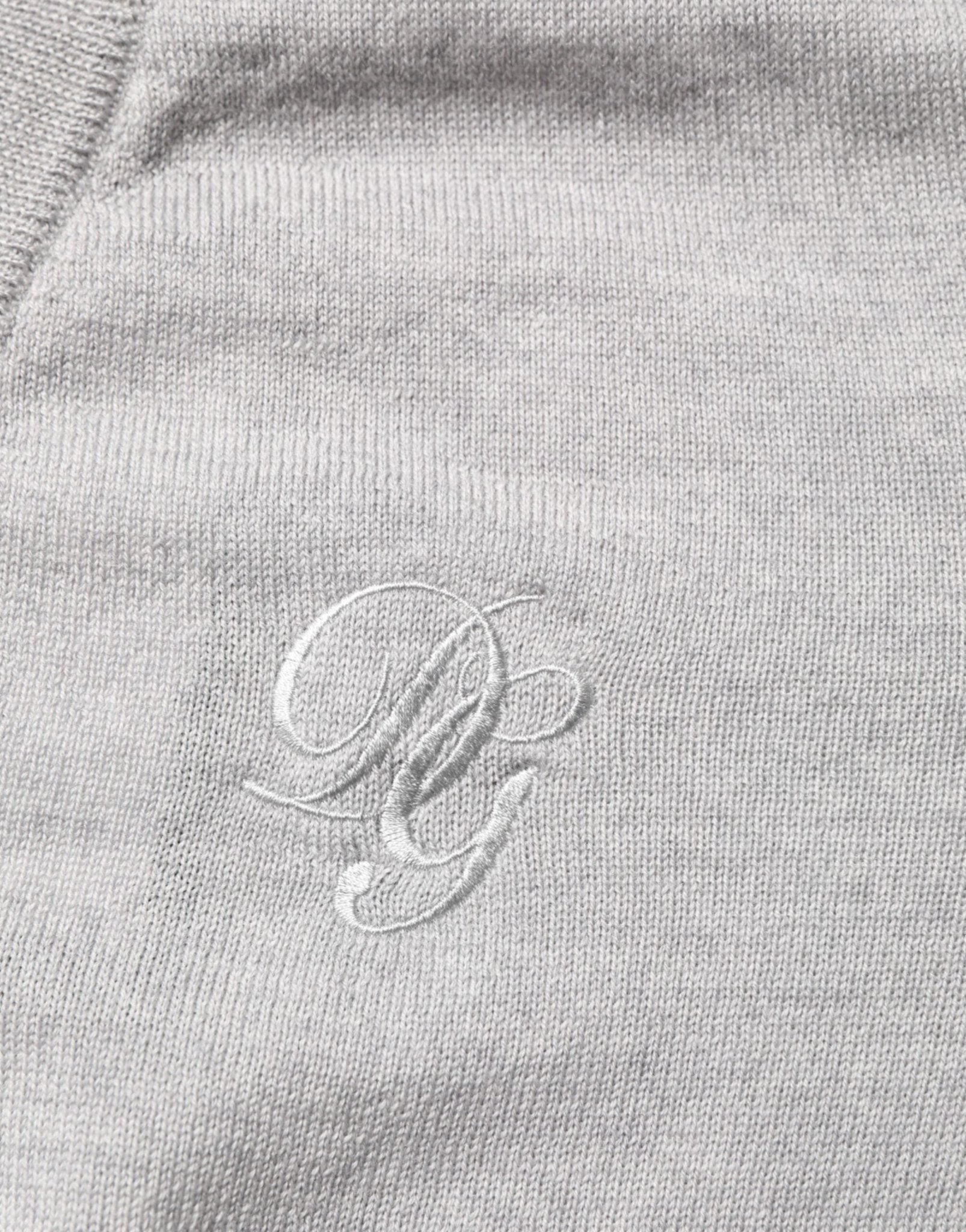 Dolce & Gabbana Gray Wool Knit Logo V-Neck Pullover Sweater - RIMODA
