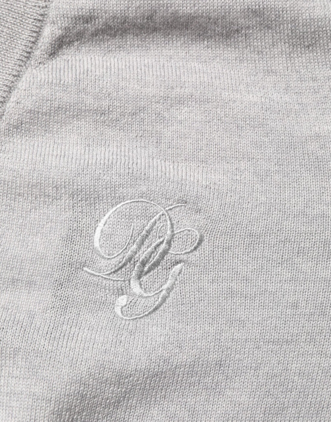 Dolce & Gabbana Gray Wool Knit Logo V-Neck Pullover Sweater - RIMODA
