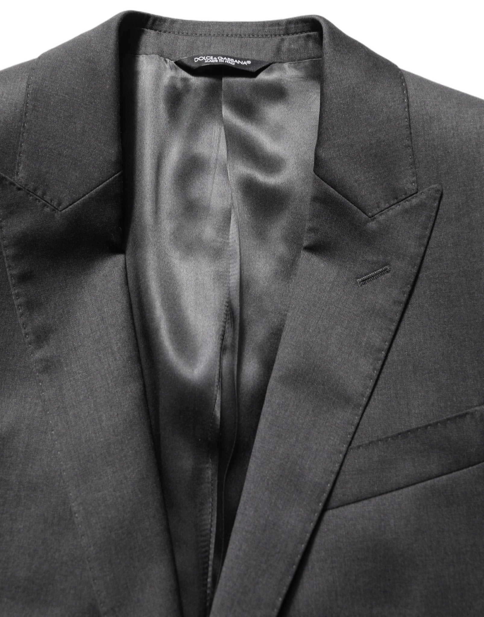 Dolce & Gabbana Gray Wool Slim Fit Formal 2 Piece Men Suit - RIMODA