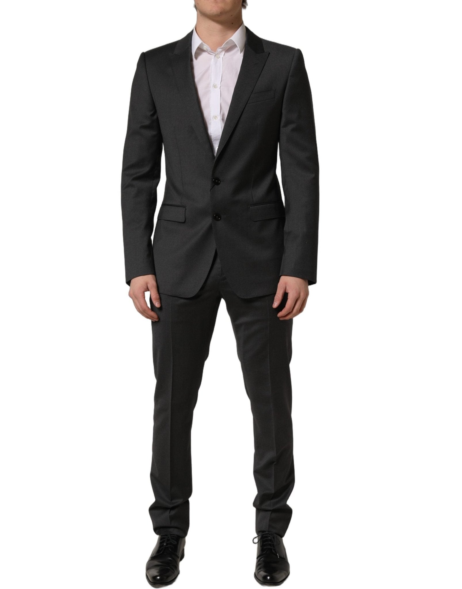 Dolce & Gabbana Gray Wool Slim Fit Formal 2 Piece Men Suit - RIMODA