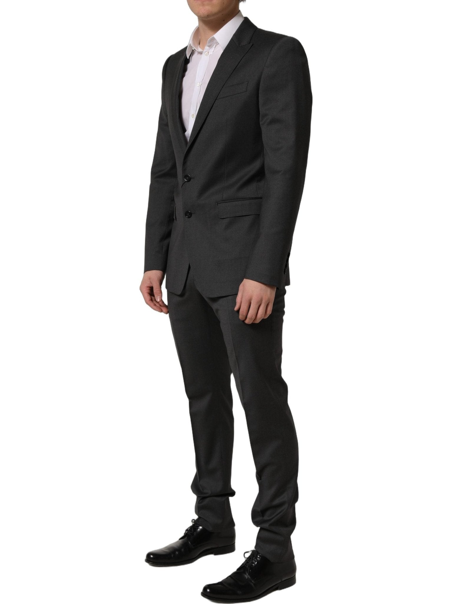 Dolce & Gabbana Gray Wool Slim Fit Formal 2 Piece Men Suit - RIMODA