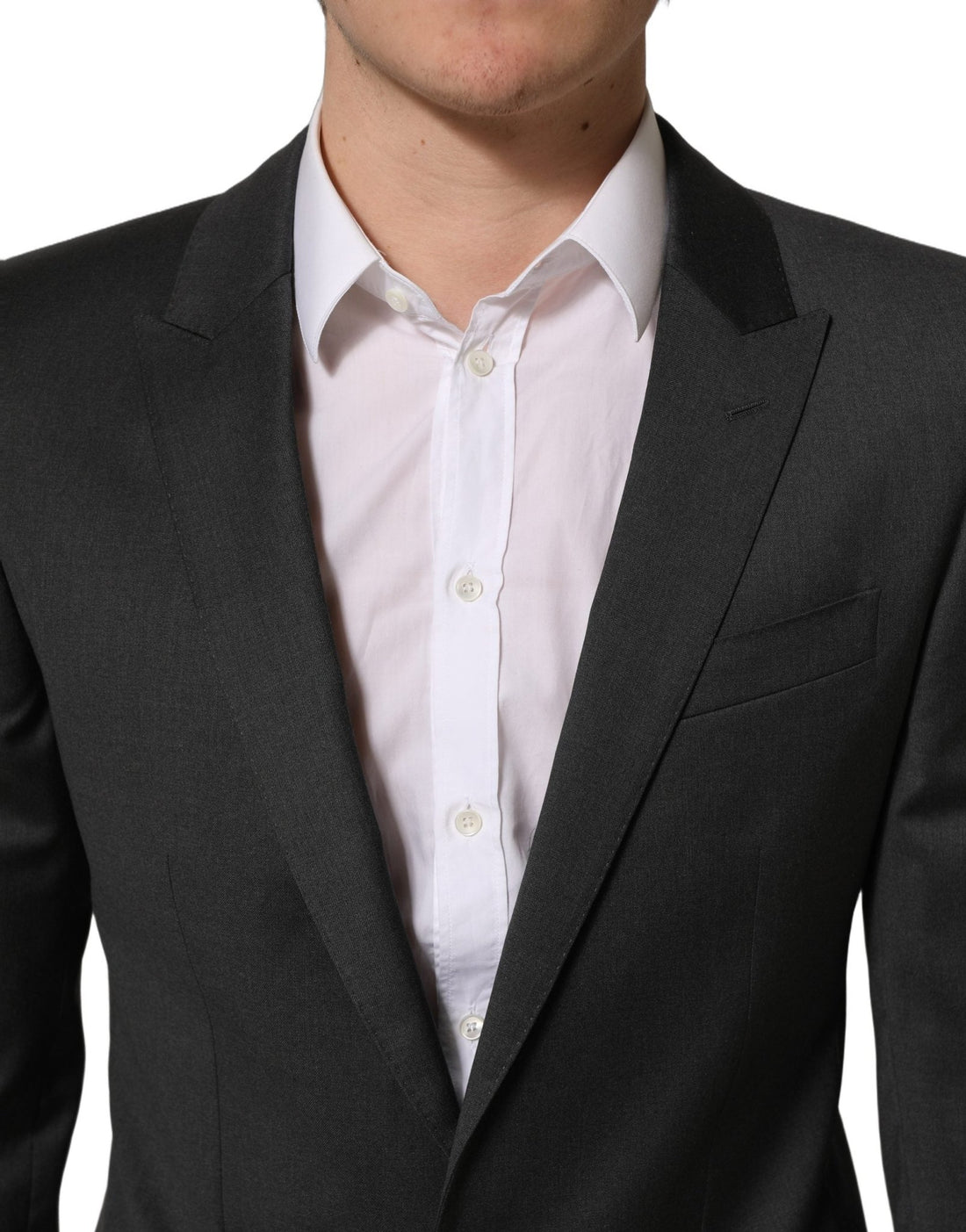 Dolce & Gabbana Gray Wool Slim Fit Formal 2 Piece Men Suit - RIMODA