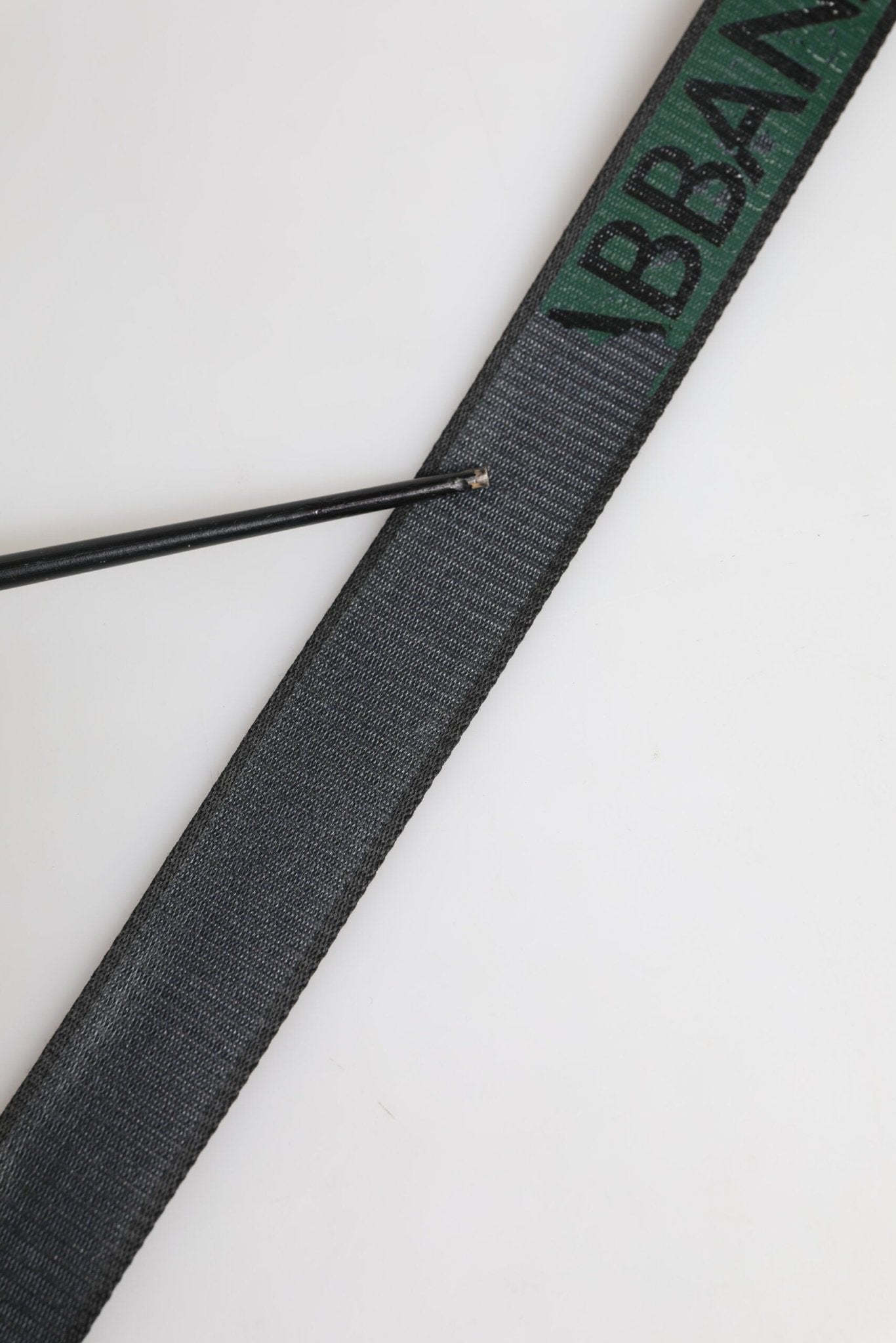 Dolce & Gabbana Green Black Polyester DG Logo Buckle Belt - RIMODA