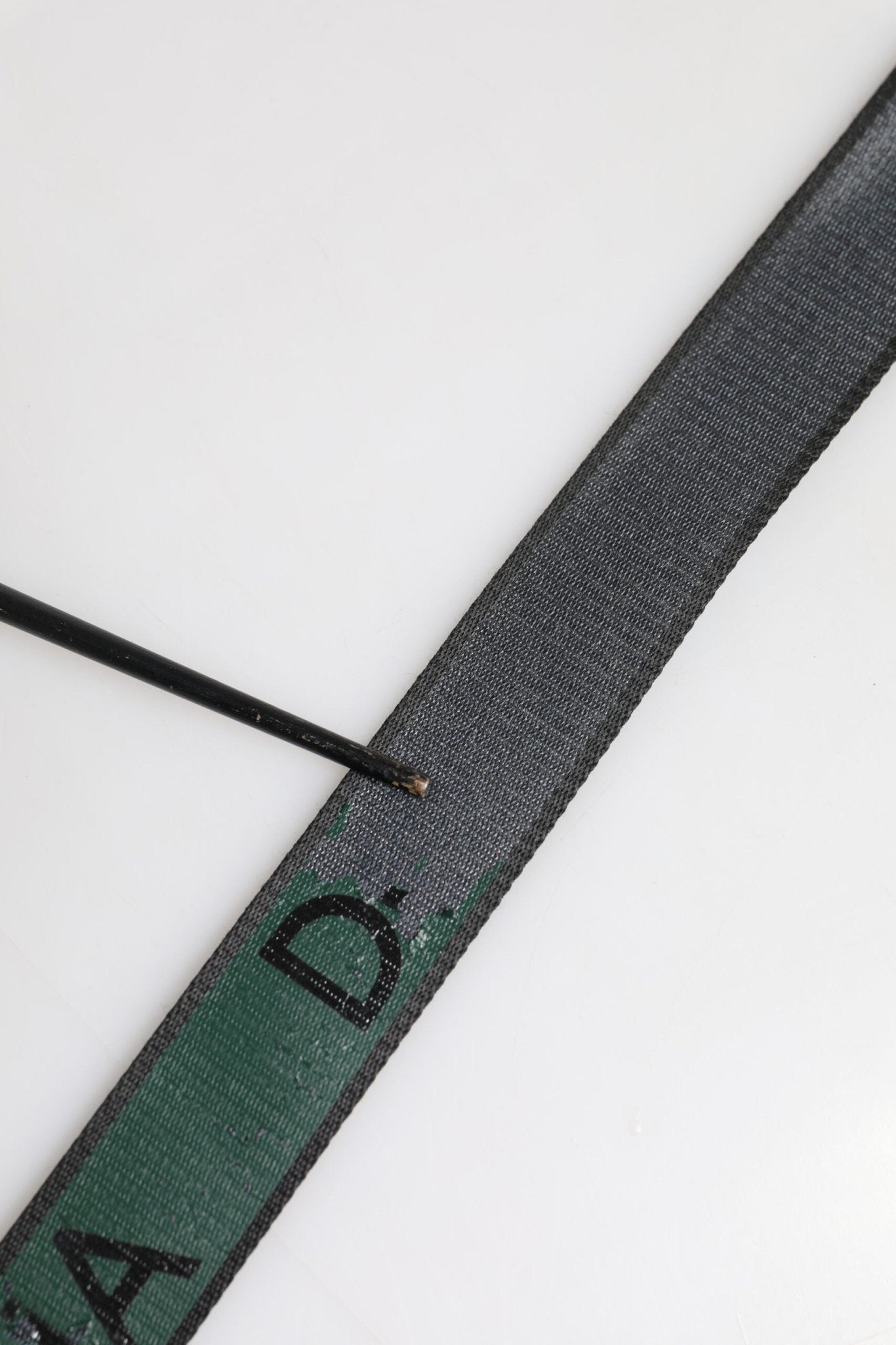 Dolce & Gabbana Green Black Polyester DG Logo Buckle Belt - RIMODA