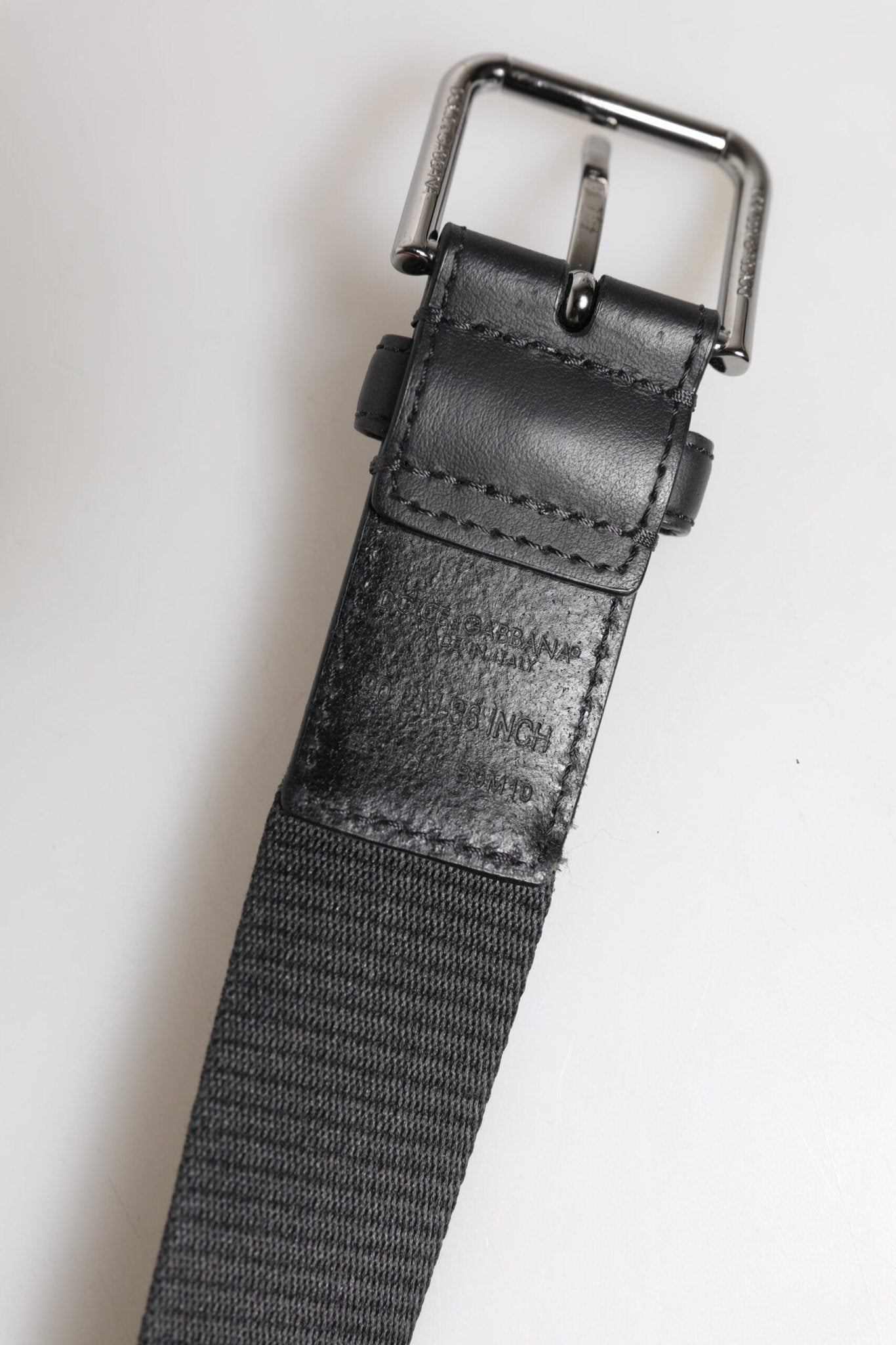 Dolce & Gabbana Green Black Polyester DG Logo Buckle Belt - RIMODA