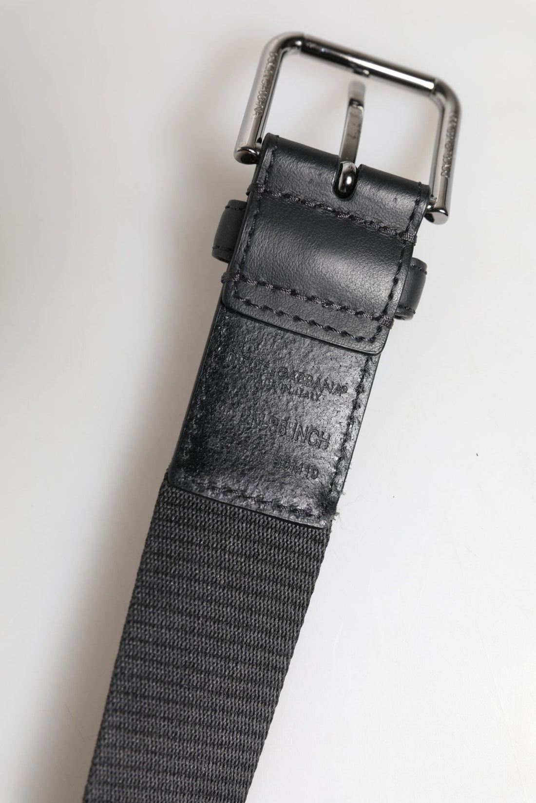Dolce & Gabbana Green Black Polyester DG Logo Buckle Belt - RIMODA