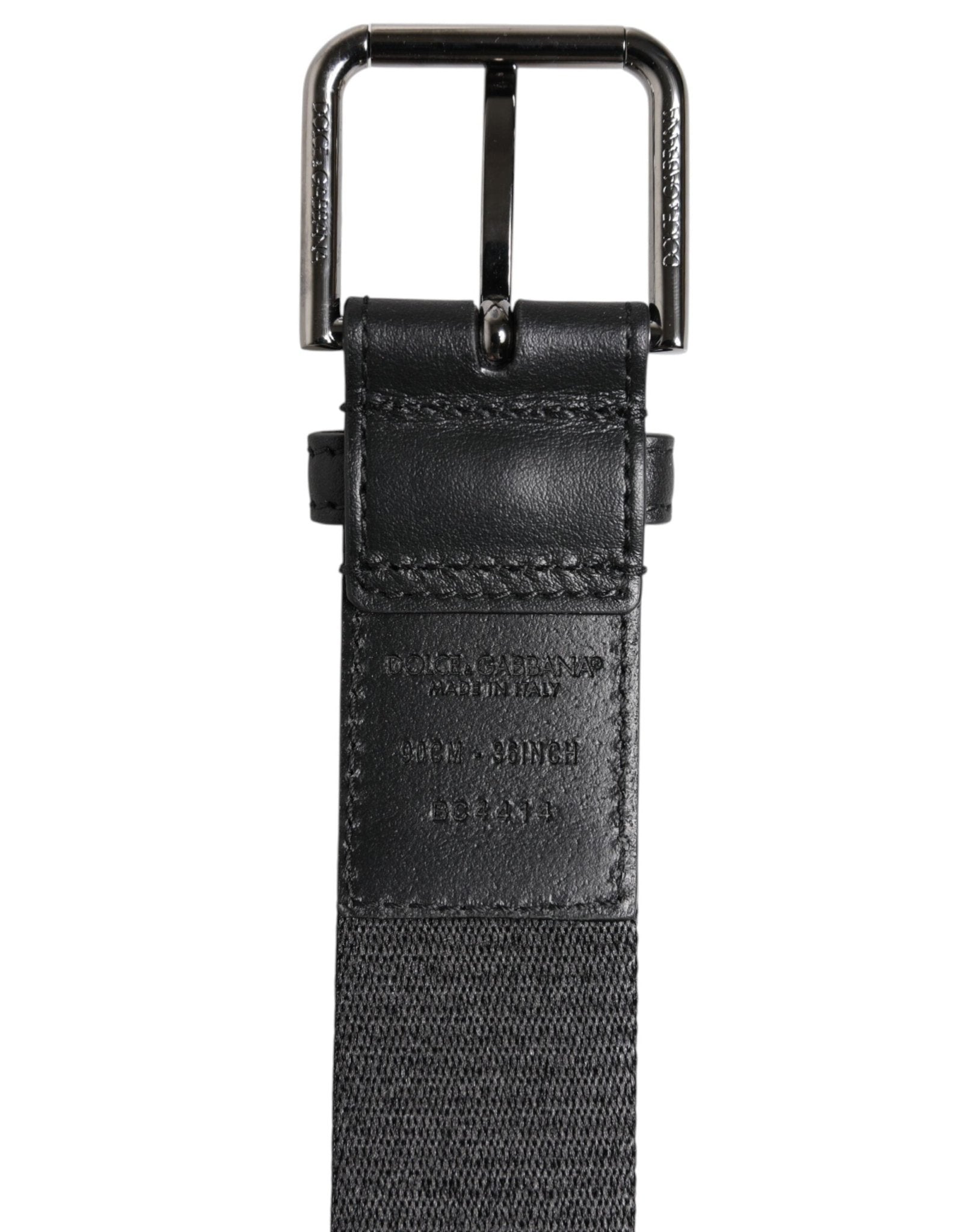Dolce & Gabbana Green Black Polyester DG Logo Buckle Belt - RIMODA